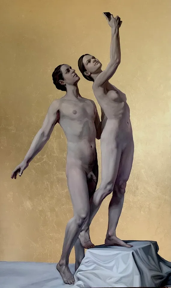 Наталья Гудович (Картина, живопись - 
                  150 x 250 см) Apollo e Daphne