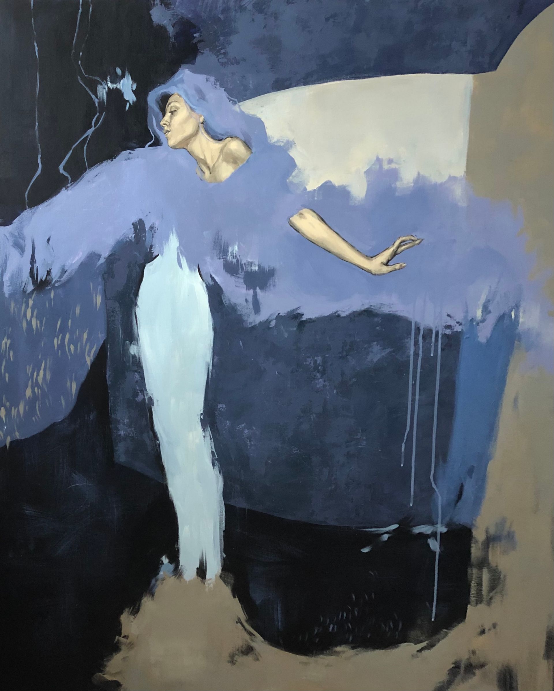 Анастасия Савенко (Картина, живопись - 
                  100 x 120 см) Вода