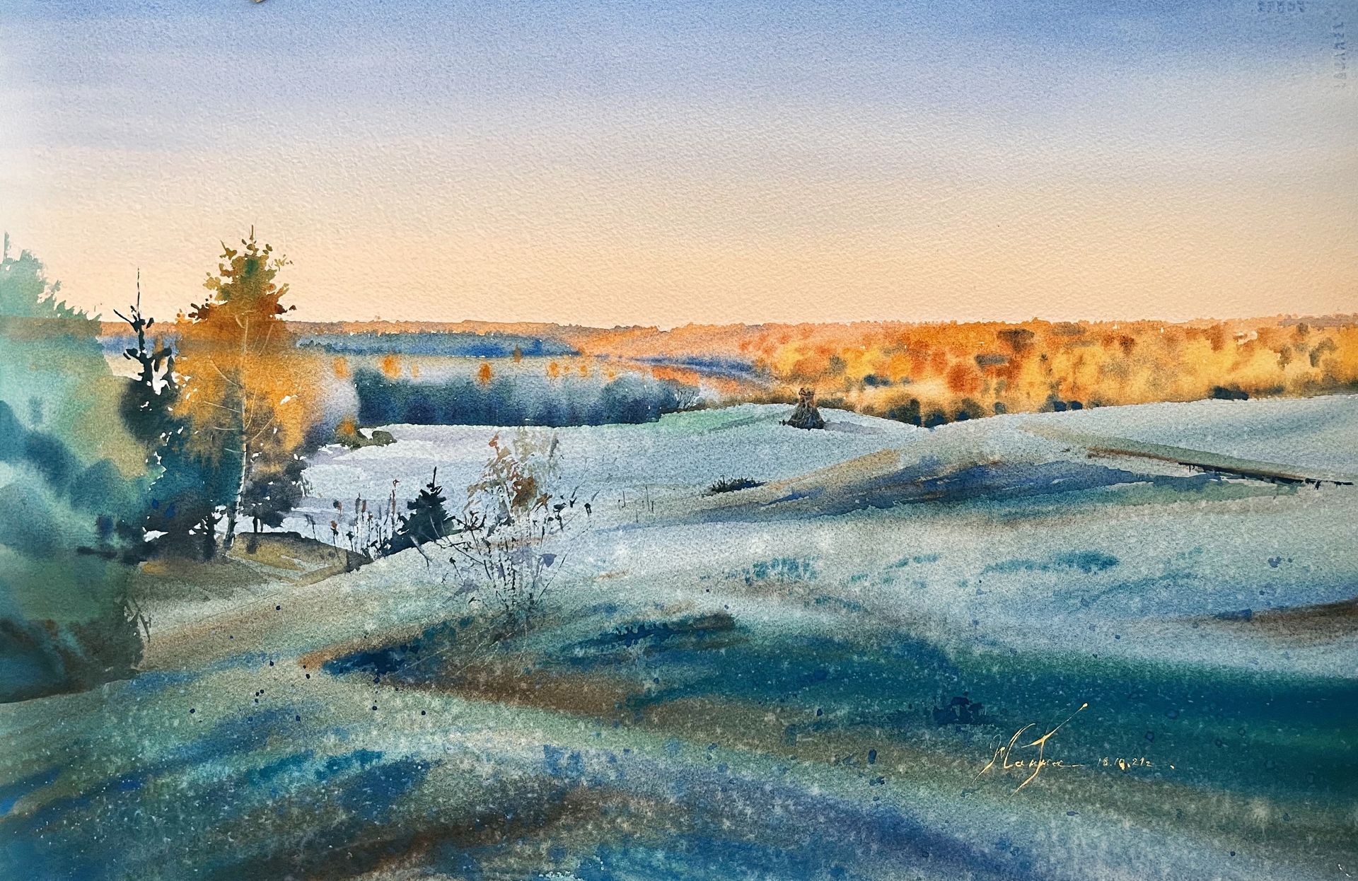 Жанна Губина (Авторская графика - 
                  58 x 36 см) Маяк. Никола-Ленивец на рассвете