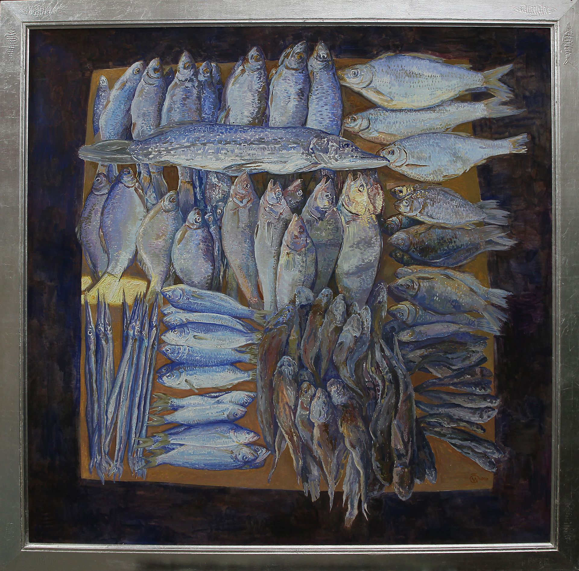 Евгений Ковальчук (Картина, живопись - 
                  110 x 110 см) Мы на солнышке лежим