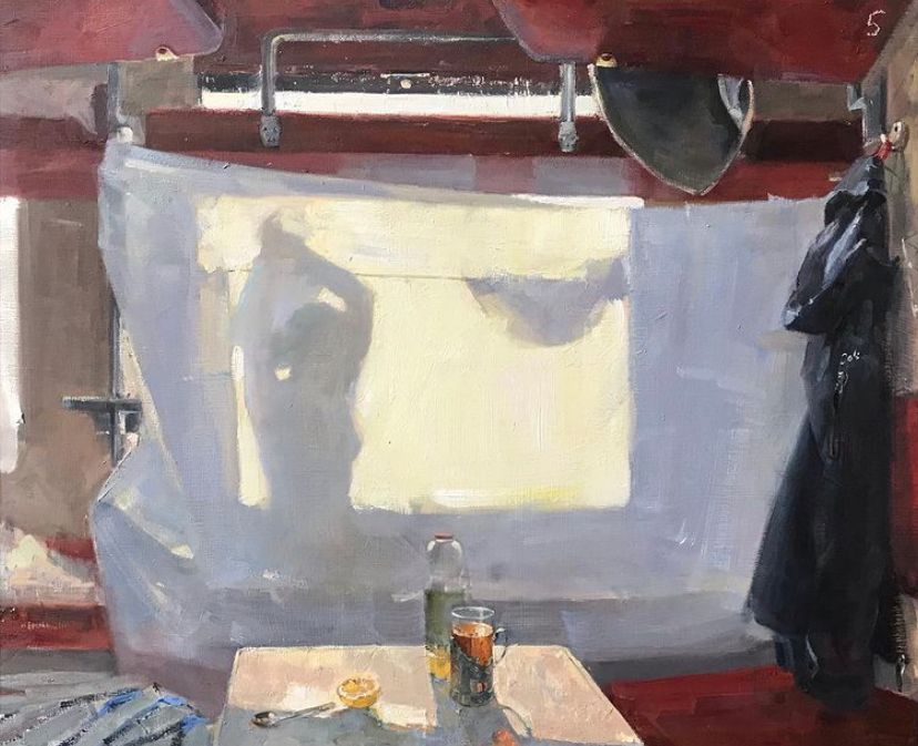 Алина Буглеева (Картина, живопись - 
                  110 x 100 см) В пути