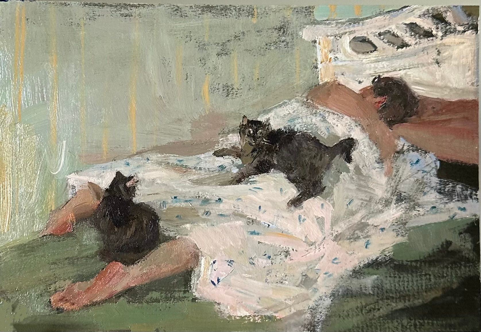 Алина Буглеева (Картина, живопись - 
                  20 x 15 см) 10 а.m.
