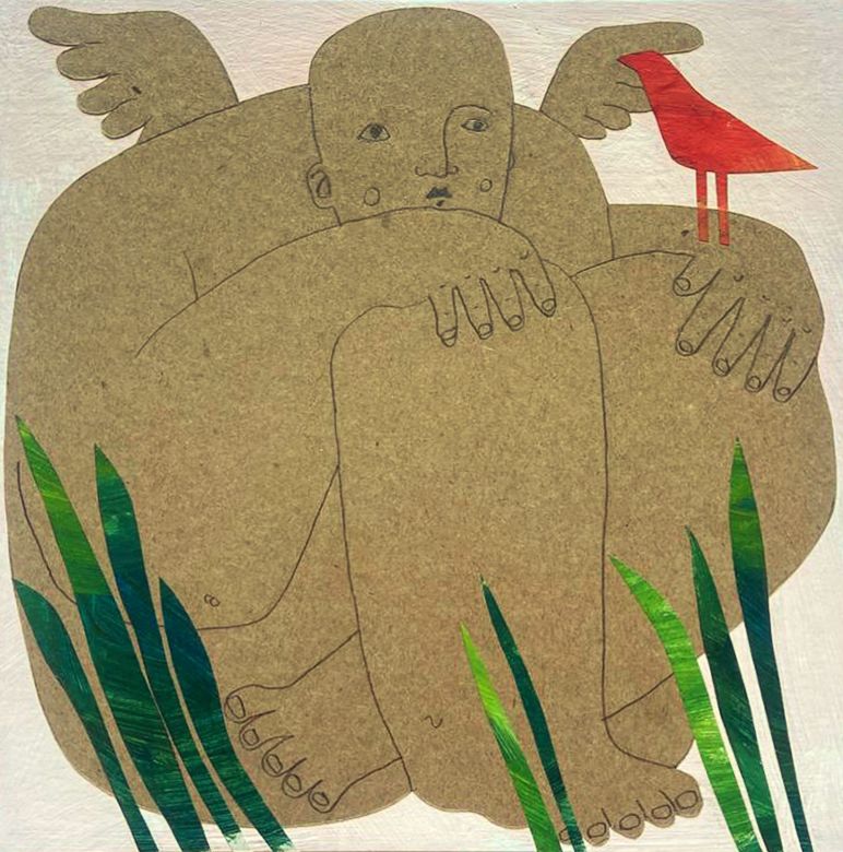 Максим Винокуров (Авторская графика - 
                  20 x 20 см) Блаженство