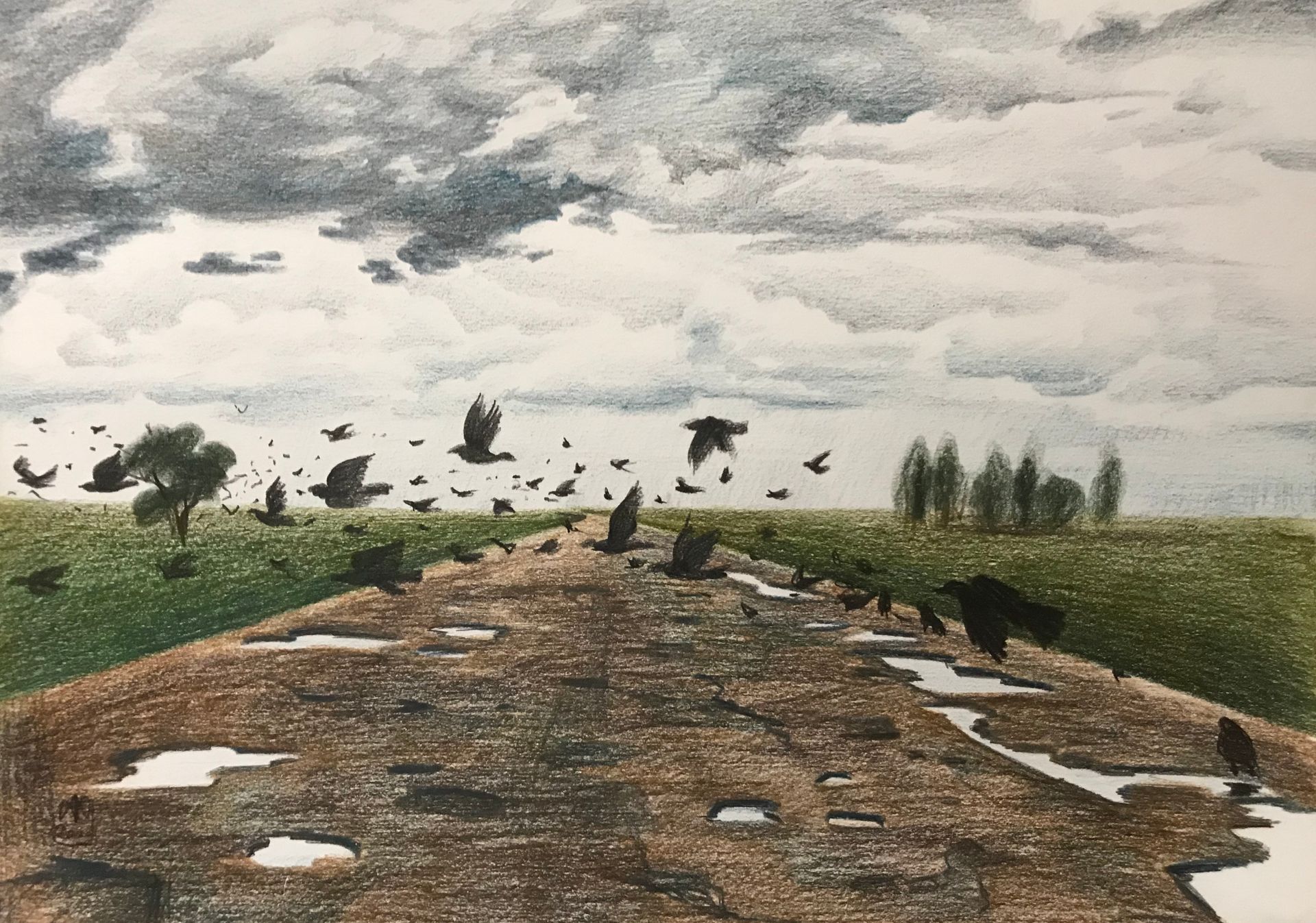 Александра Курьянова (Авторская графика - 
                  29.7 x 21 см) Путь