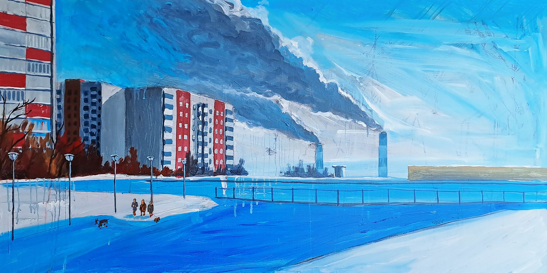 Семён Сомин (Картина, живопись - 
                  120 x 60 см) Зимний парк