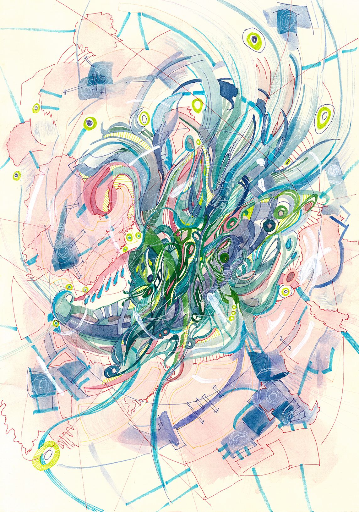 Елена Ширяева (Авторская графика - 
                  53 x 64 см) Перо