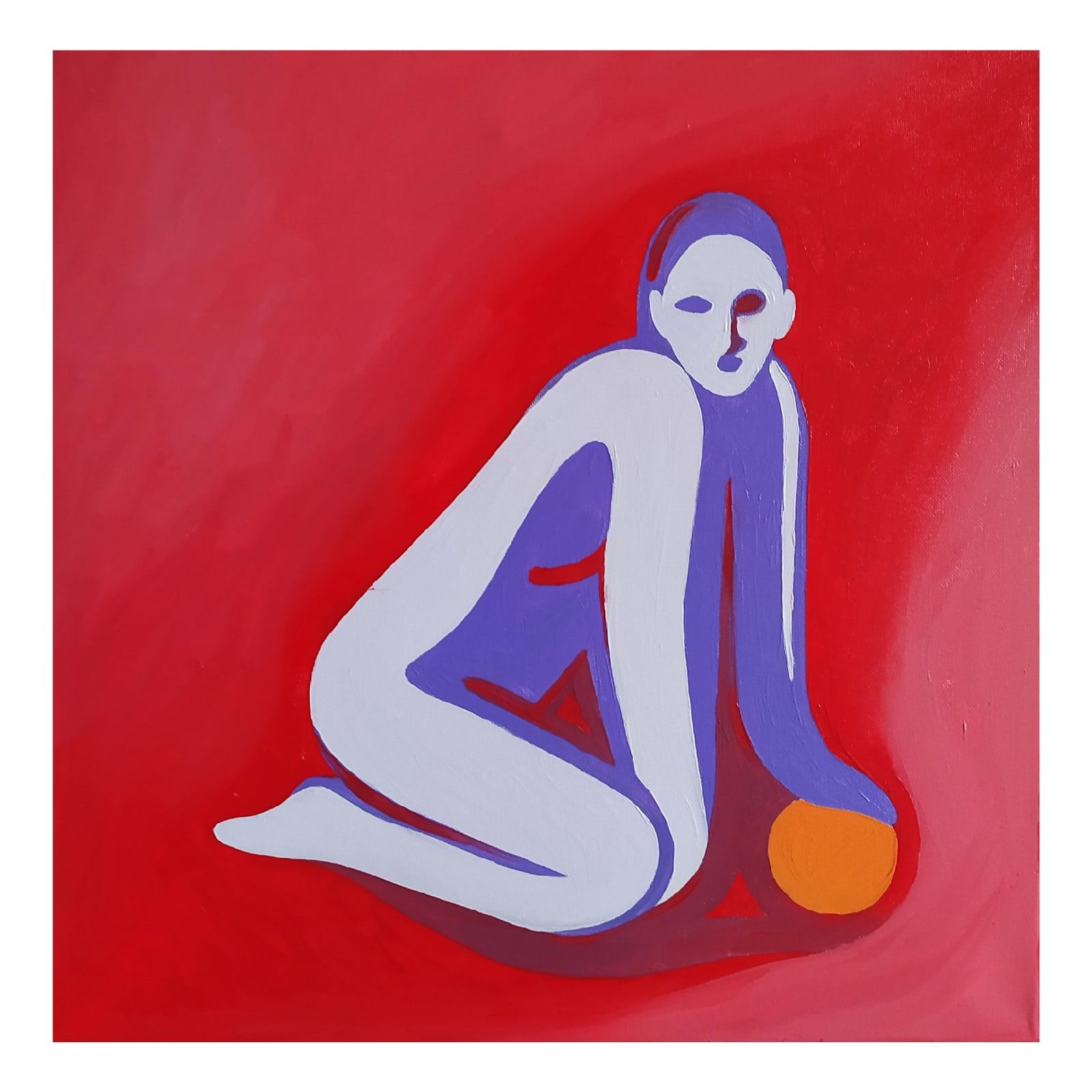 Оля Душкина (Картина, живопись - 
                  50 x 50 см) Женщина с помелом