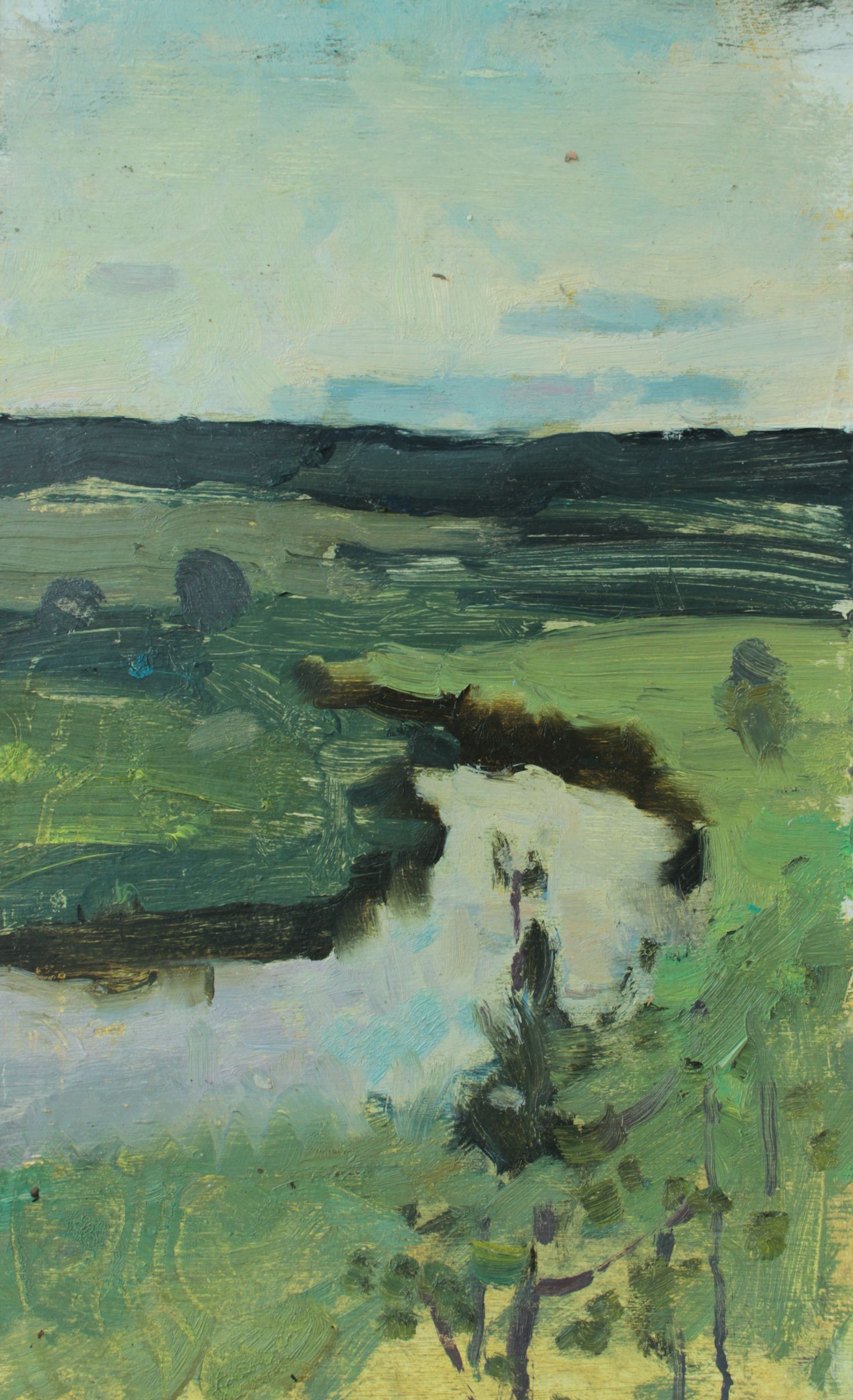 Алина Коршункова (Авторская графика - 
                  15.6 x 21 см) Река Сороть