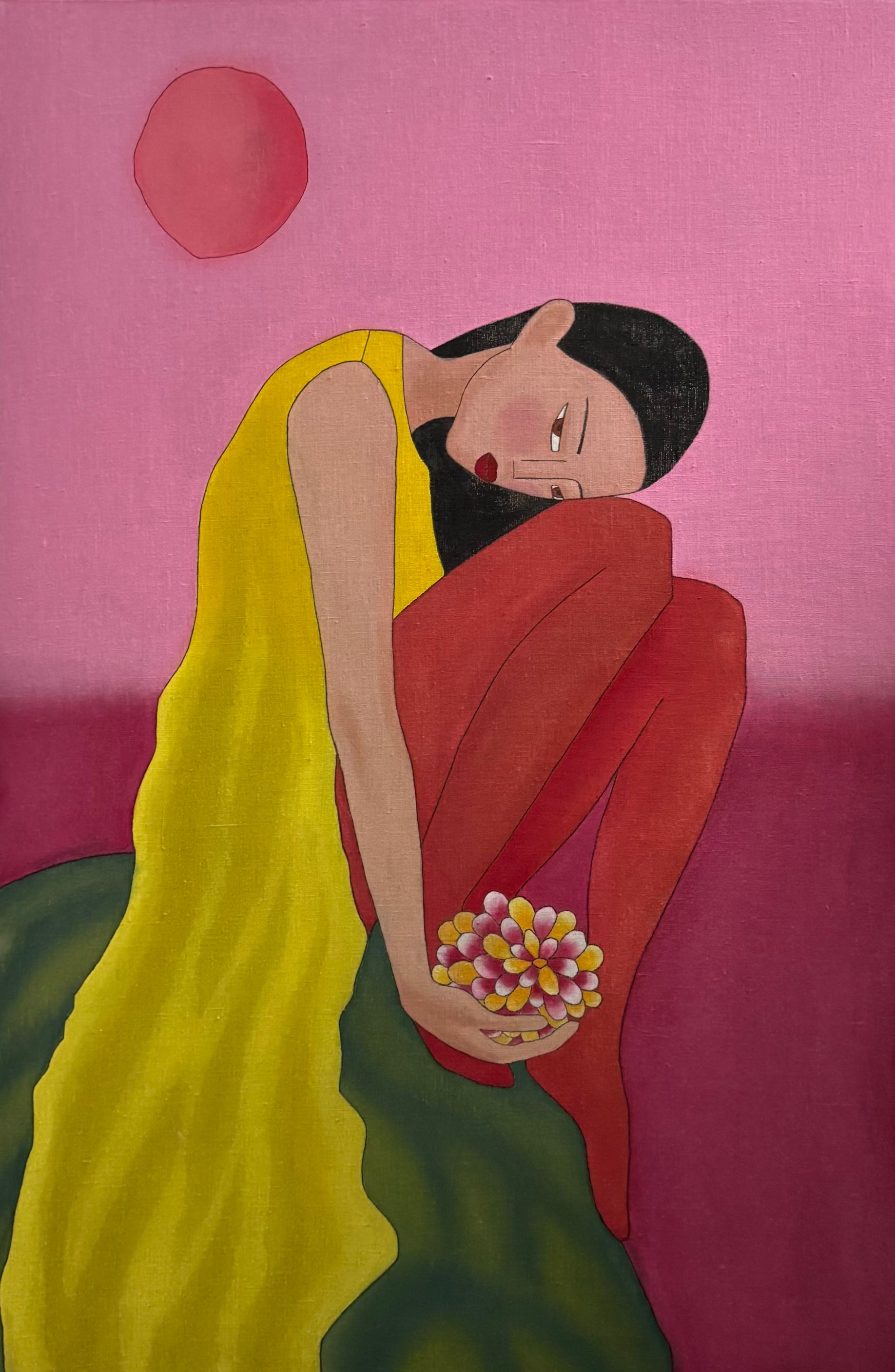 Наташа Хегай (Картина, живопись - 
                  75 x 115 см) Хризантема
