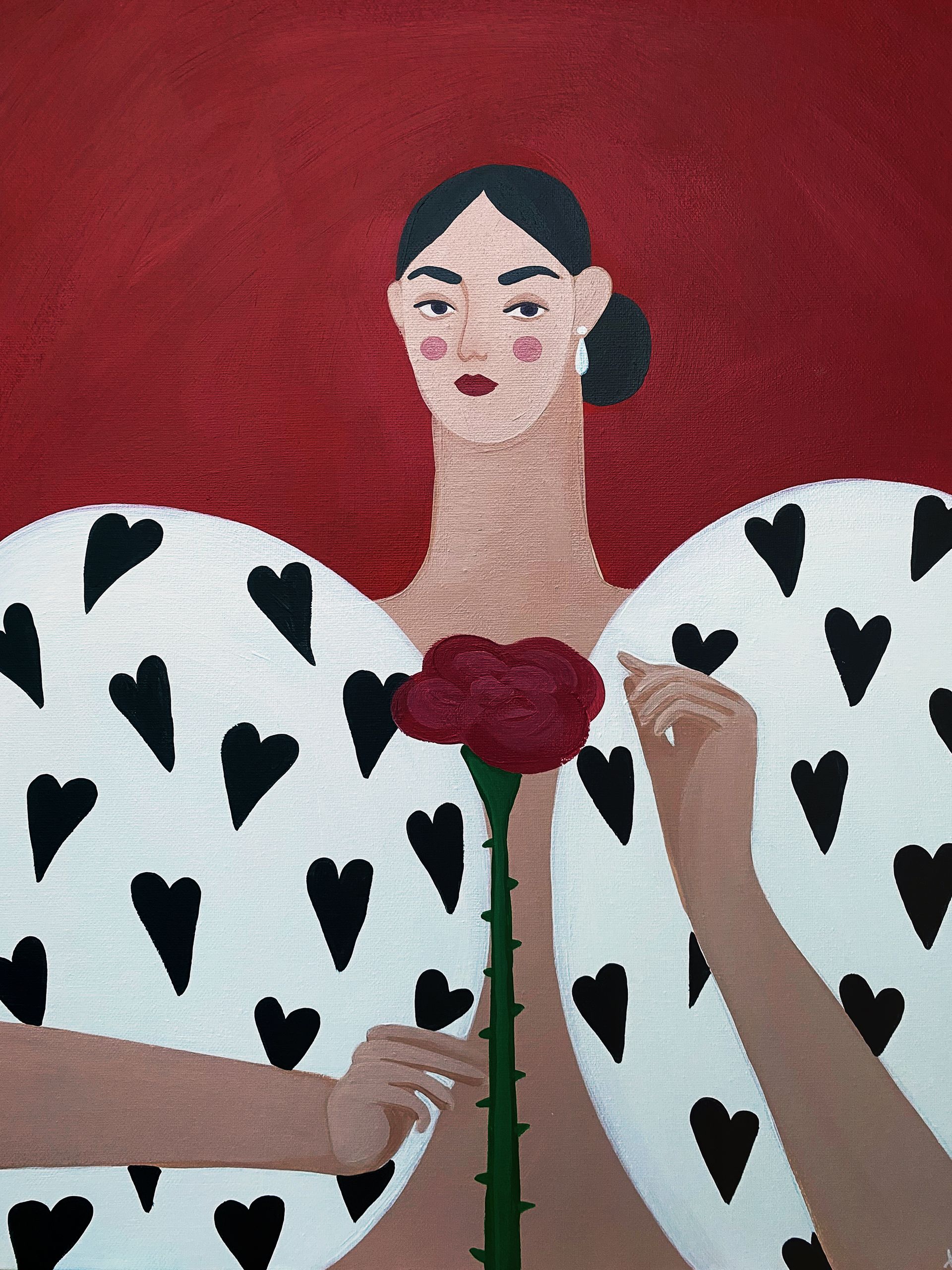 Ксения Хромцова (Картина, живопись - 
                  40 x 50 см) Дама сердец