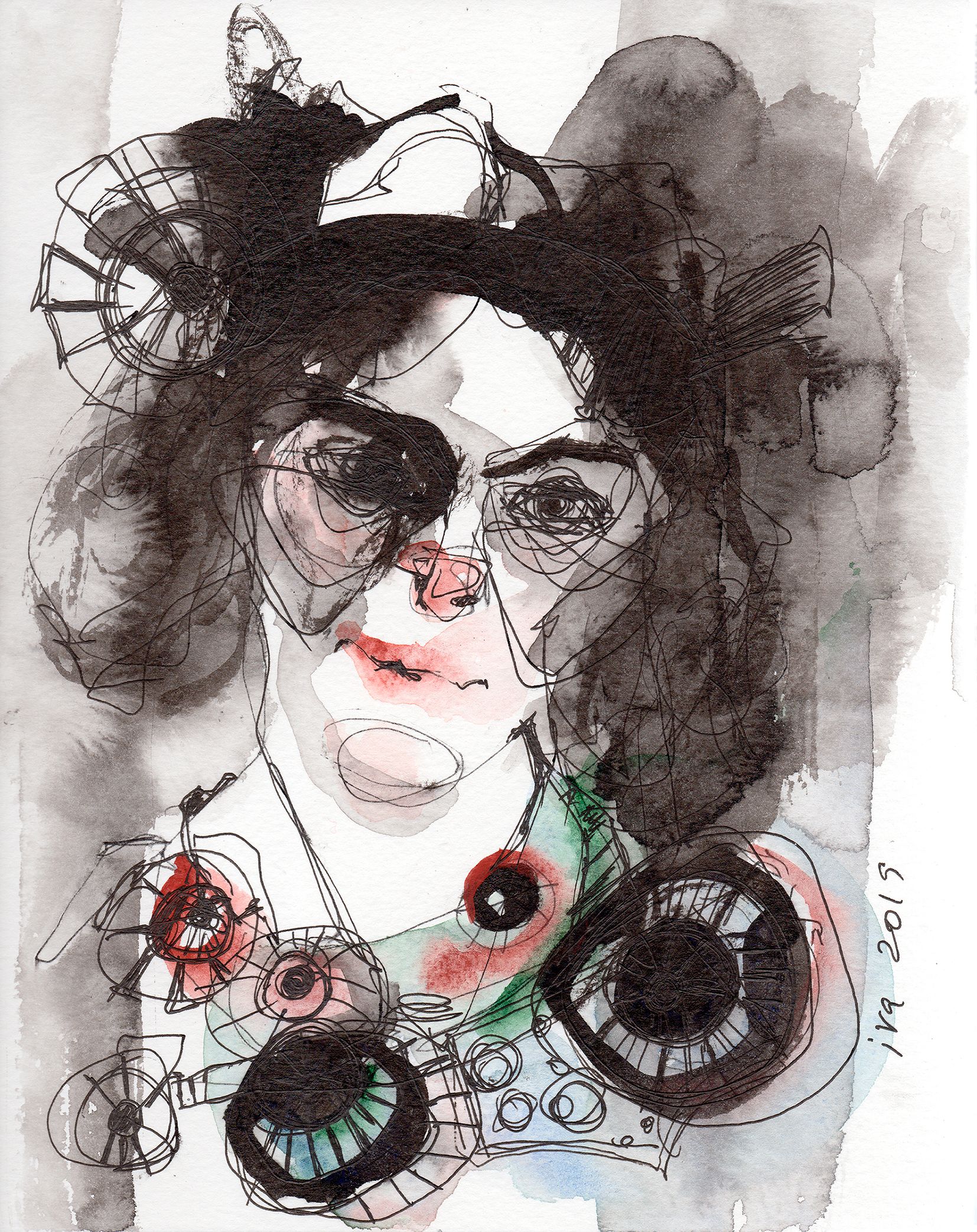 Татьяна Ивченкова (Авторская графика - 
                  19 x 24 см) Party girl