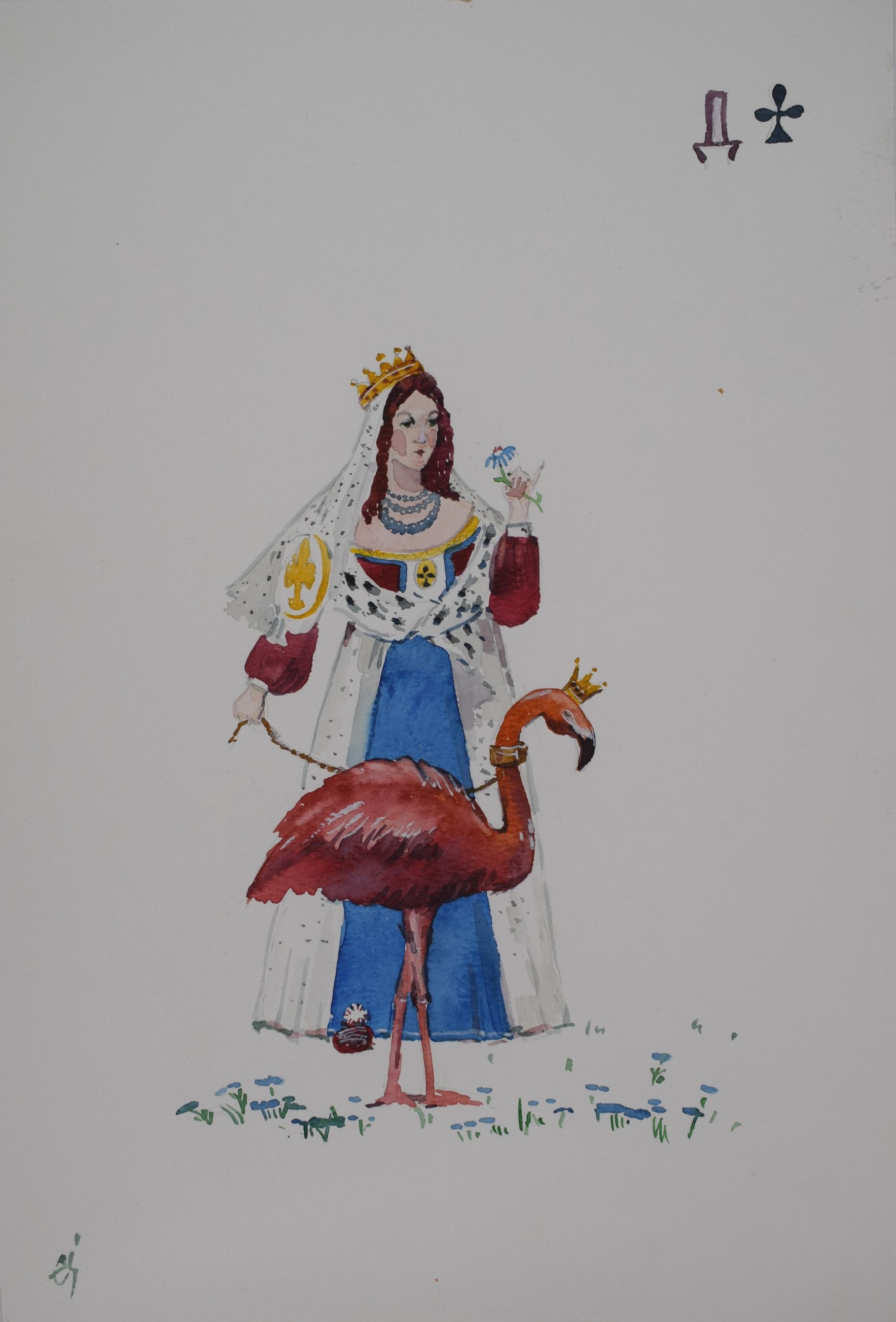 Елена Санина (Авторская графика - 
                  27 x 39 см) Прогулка