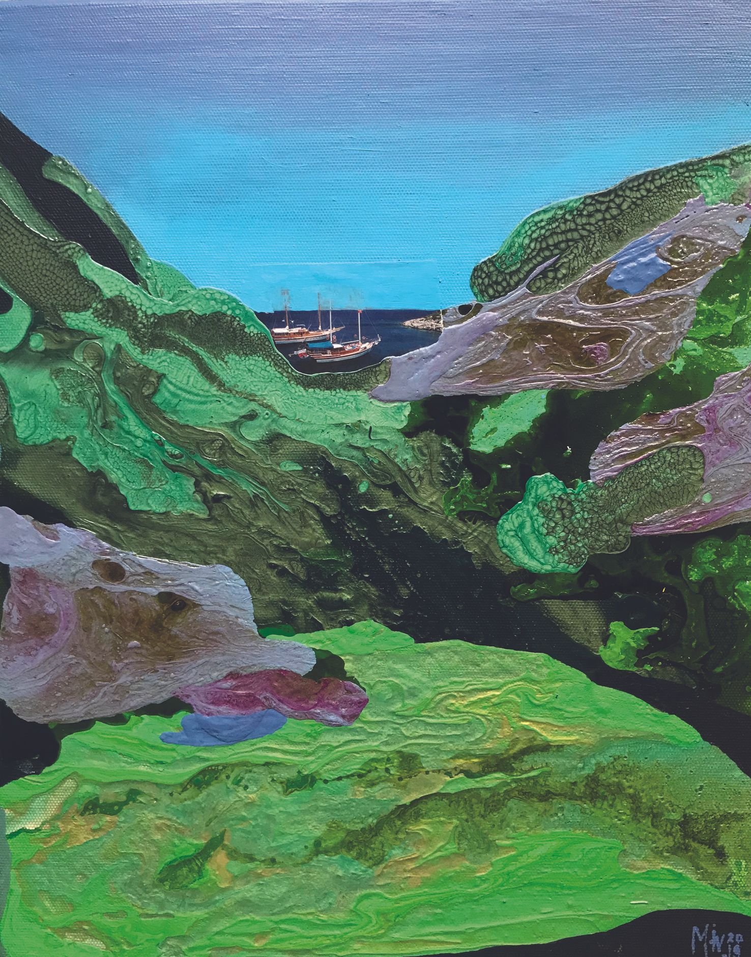Маша Ив (Картина, живопись - 
                  40 x 50 см) Когда видно море