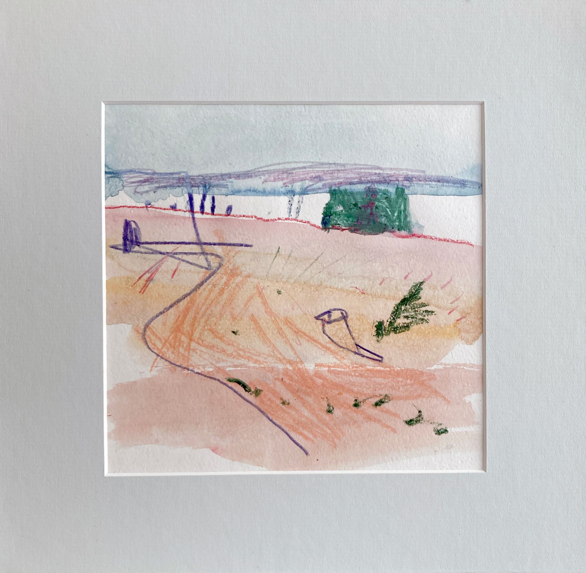 Олег Агафонов (Авторская графика - 
                  28 x 27 см) Палаточный лагерь в песках