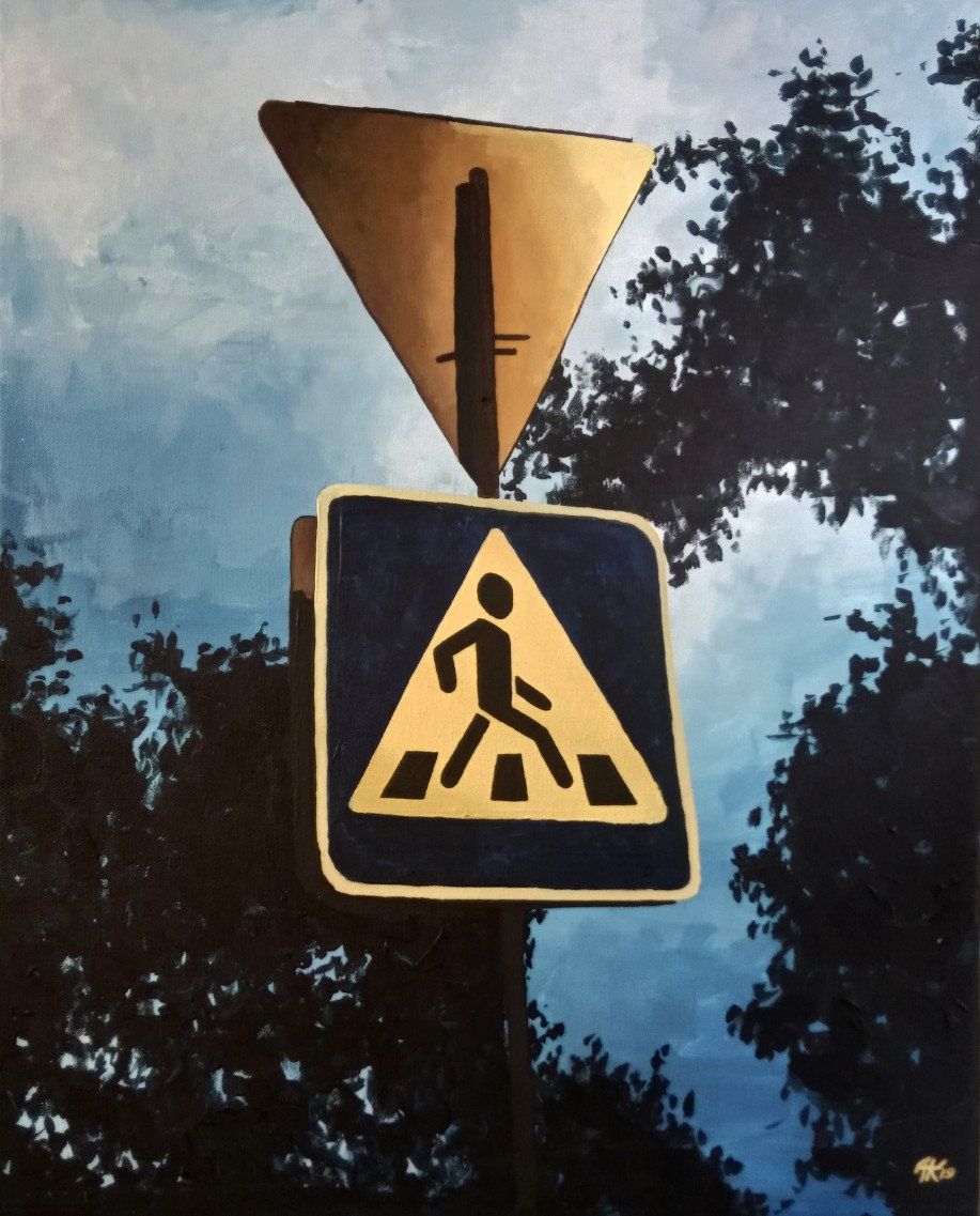Антон Куприянов (Картина, живопись - 
                  40 x 50 см) Пешеходник