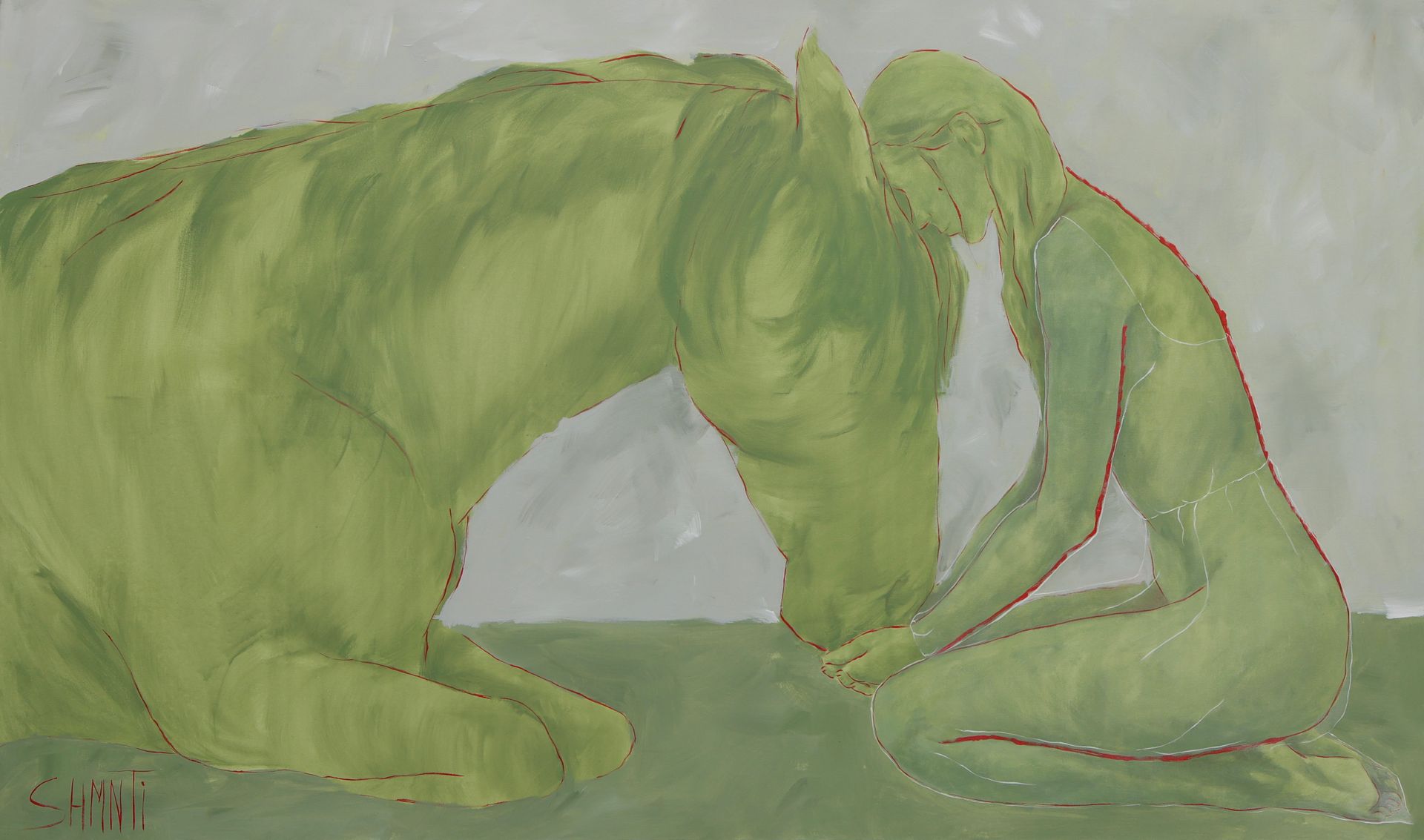 Shomina Ti (Картина, живопись - 
                  200 x 120 см) В потоке