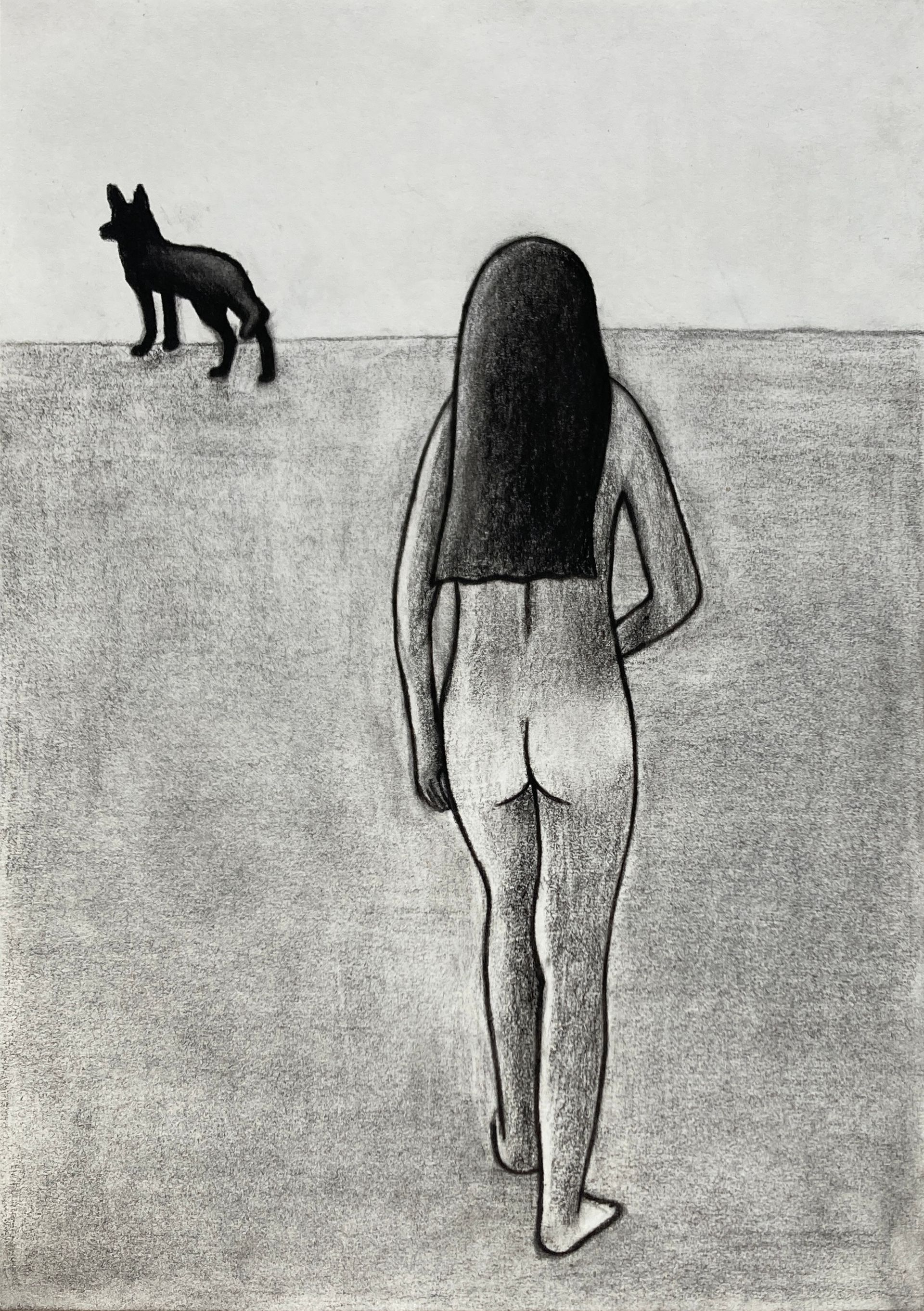 Алексей Яковлев (Авторская графика - 
                  21 x 29.7 см) Черная собака