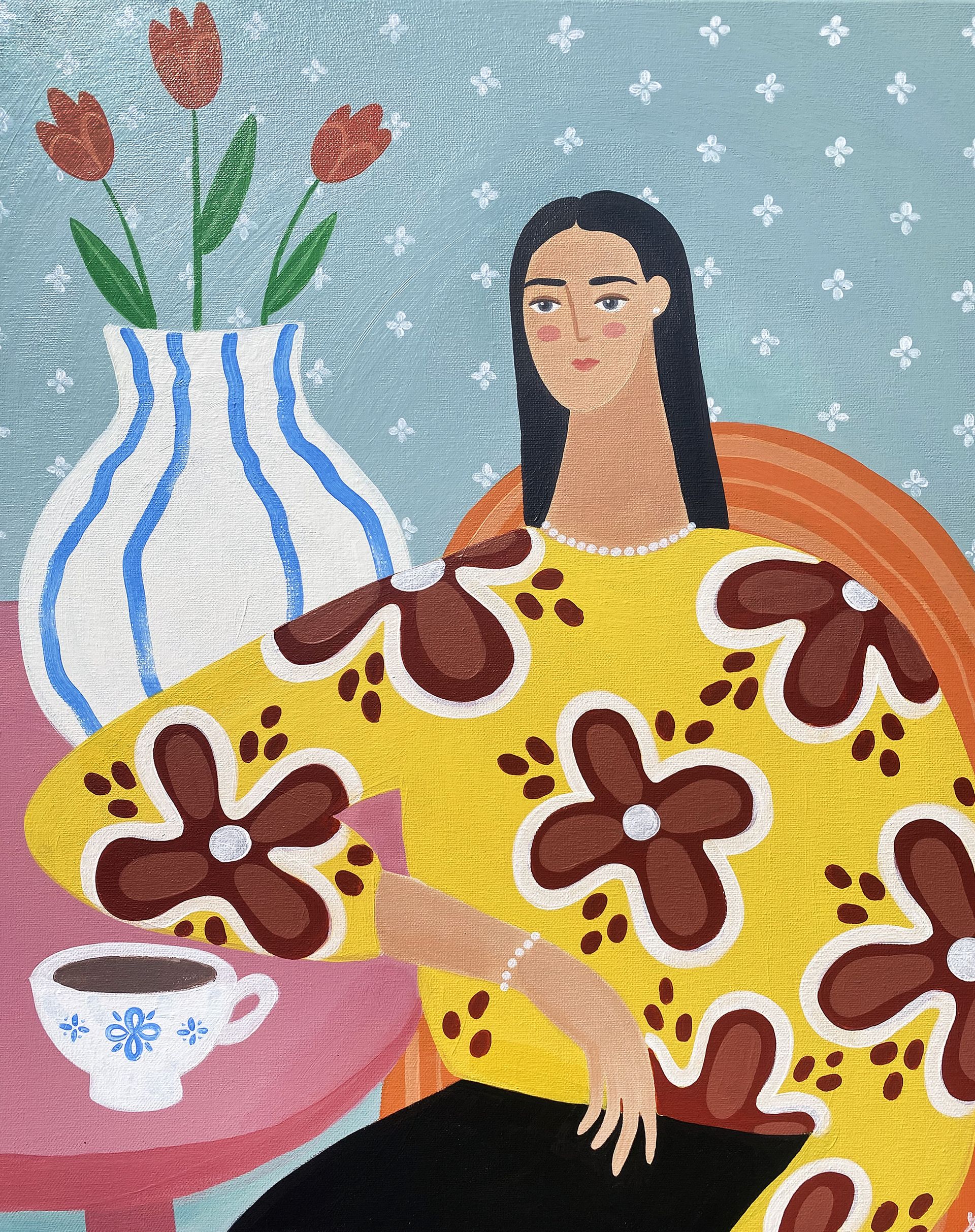 Ксения Хромцова (Картина, живопись - 
                  50 x 60 см) Июль