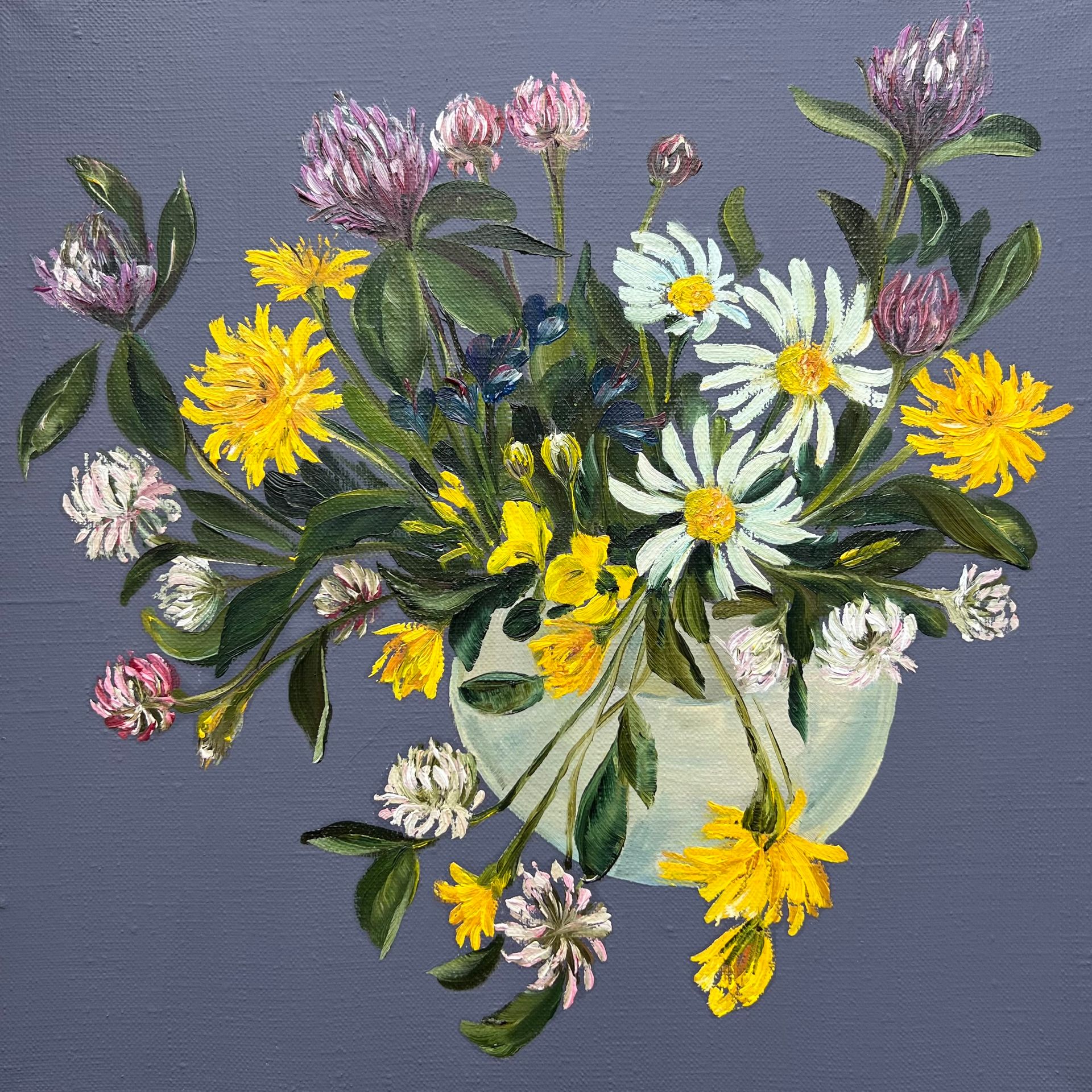 Инна Сумина (Картина, живопись - 
                  30 x 30 см) Простые цветы