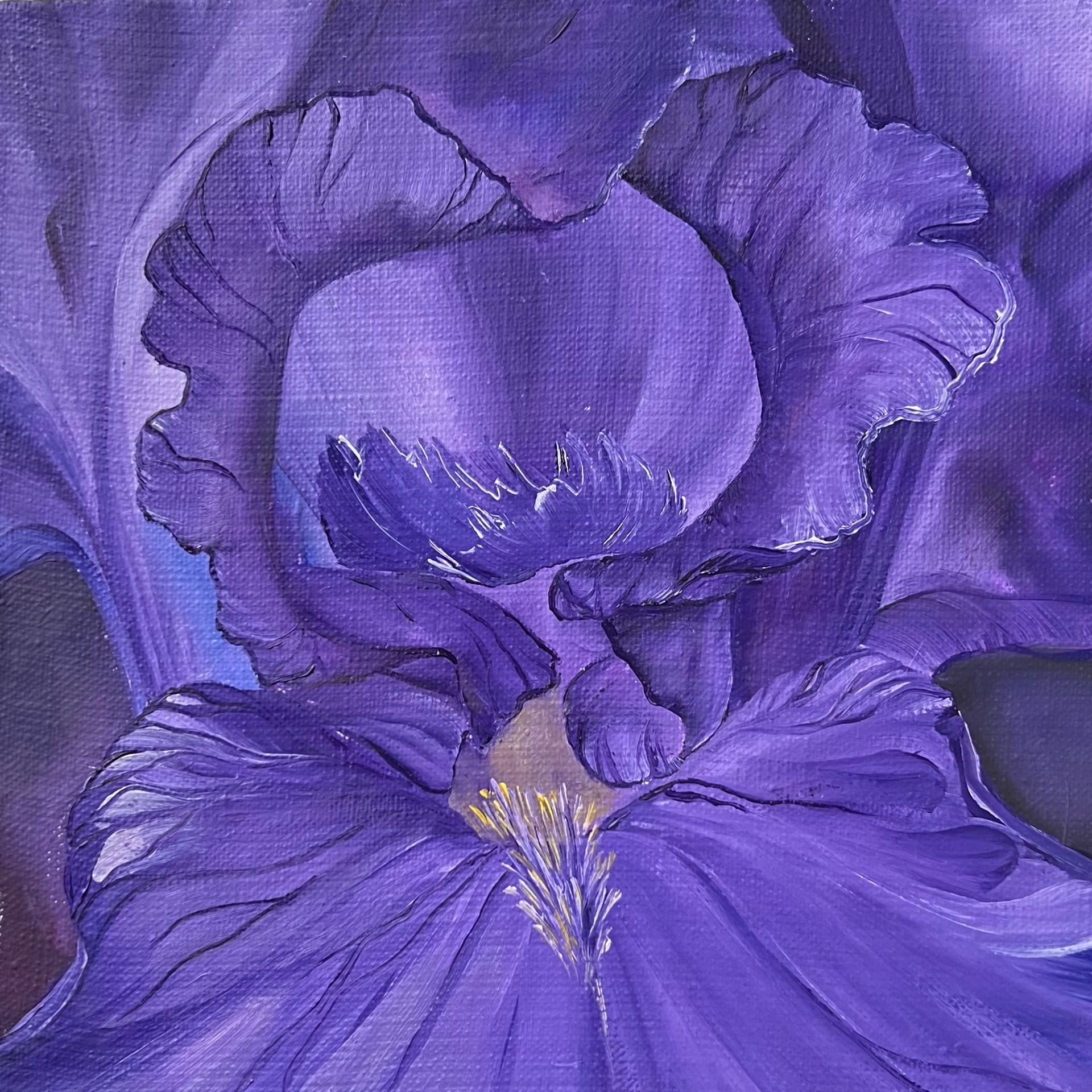 Инна Сумина (Картина, живопись - 
                  20 x 20 см) Фиолетовый бархат