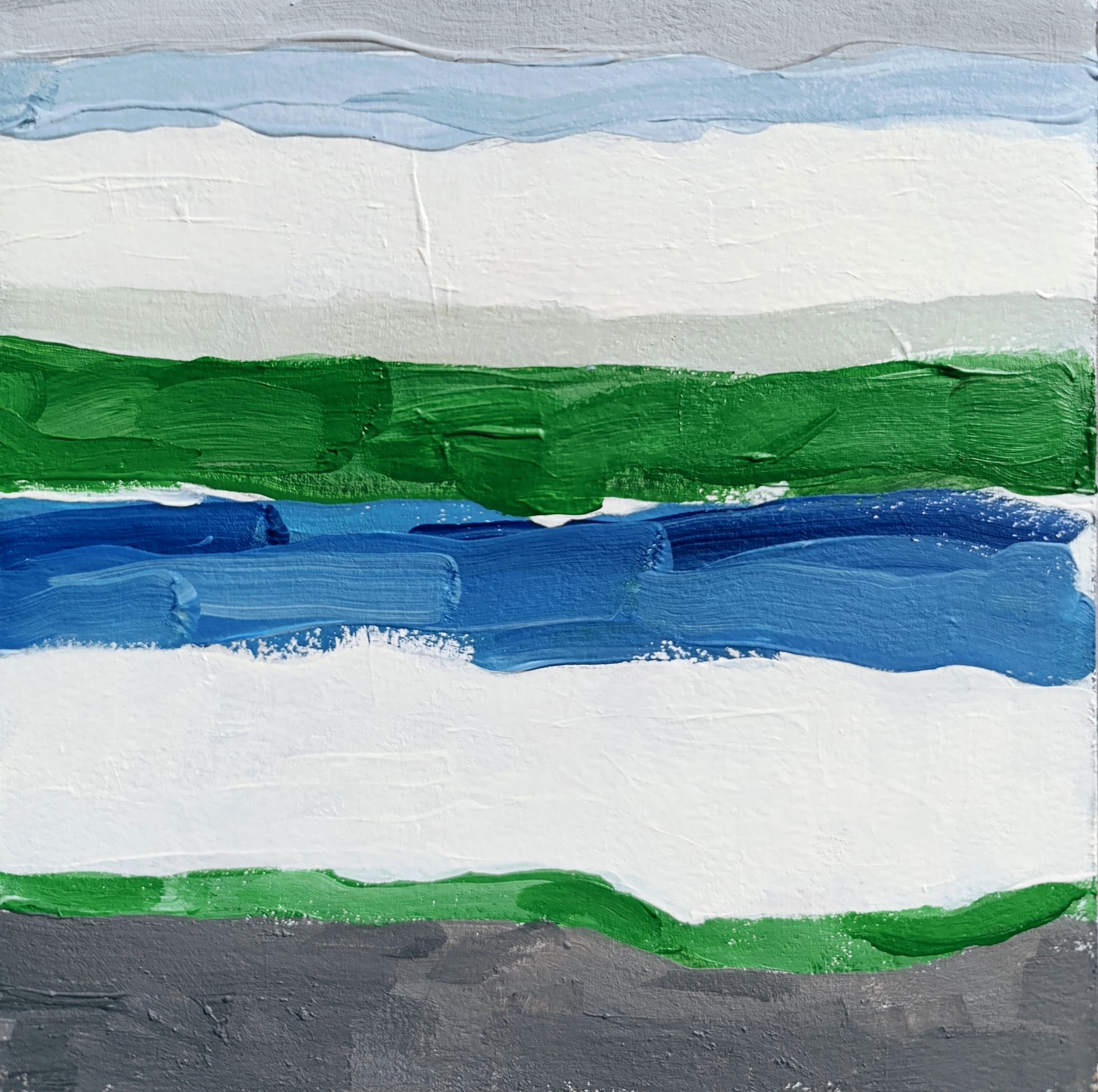 Дарья Петухова (Авторская графика - 
                  18 x 18 см) Весна. Абстракция