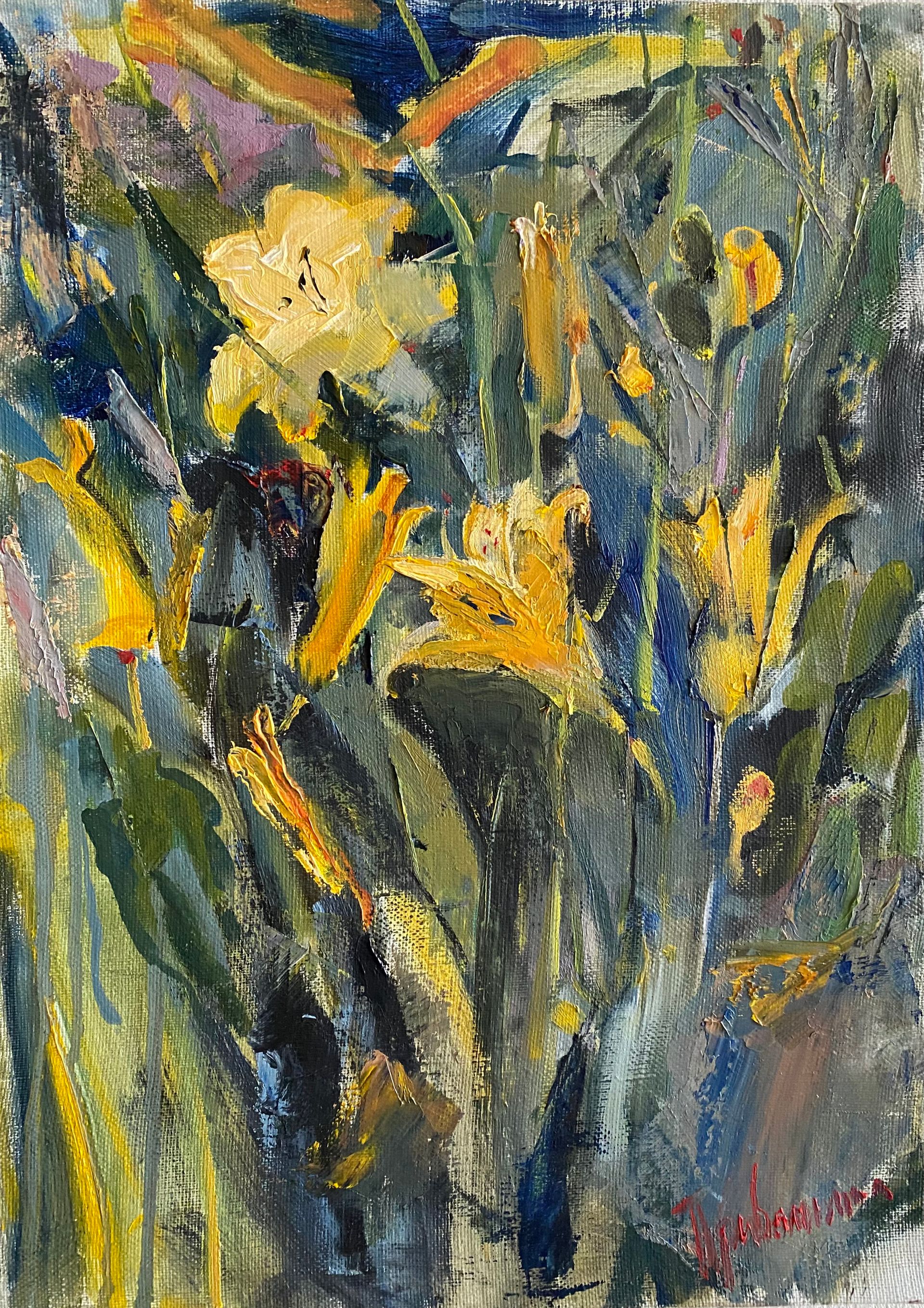 Валерия Привалихина (Картина, живопись - 
                  27 x 38 см) Желтые цветы