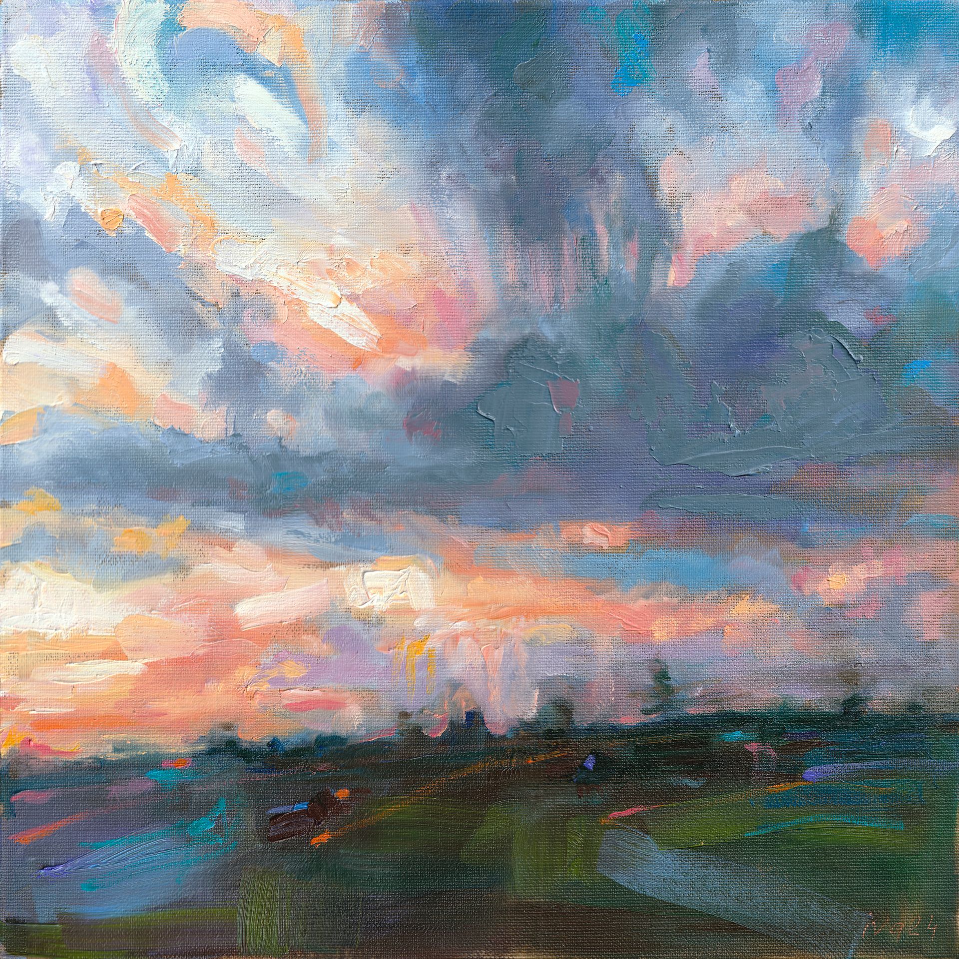 Татьяна Ивченкова (Картина, живопись - 
                  32 x 32 см) В поезде