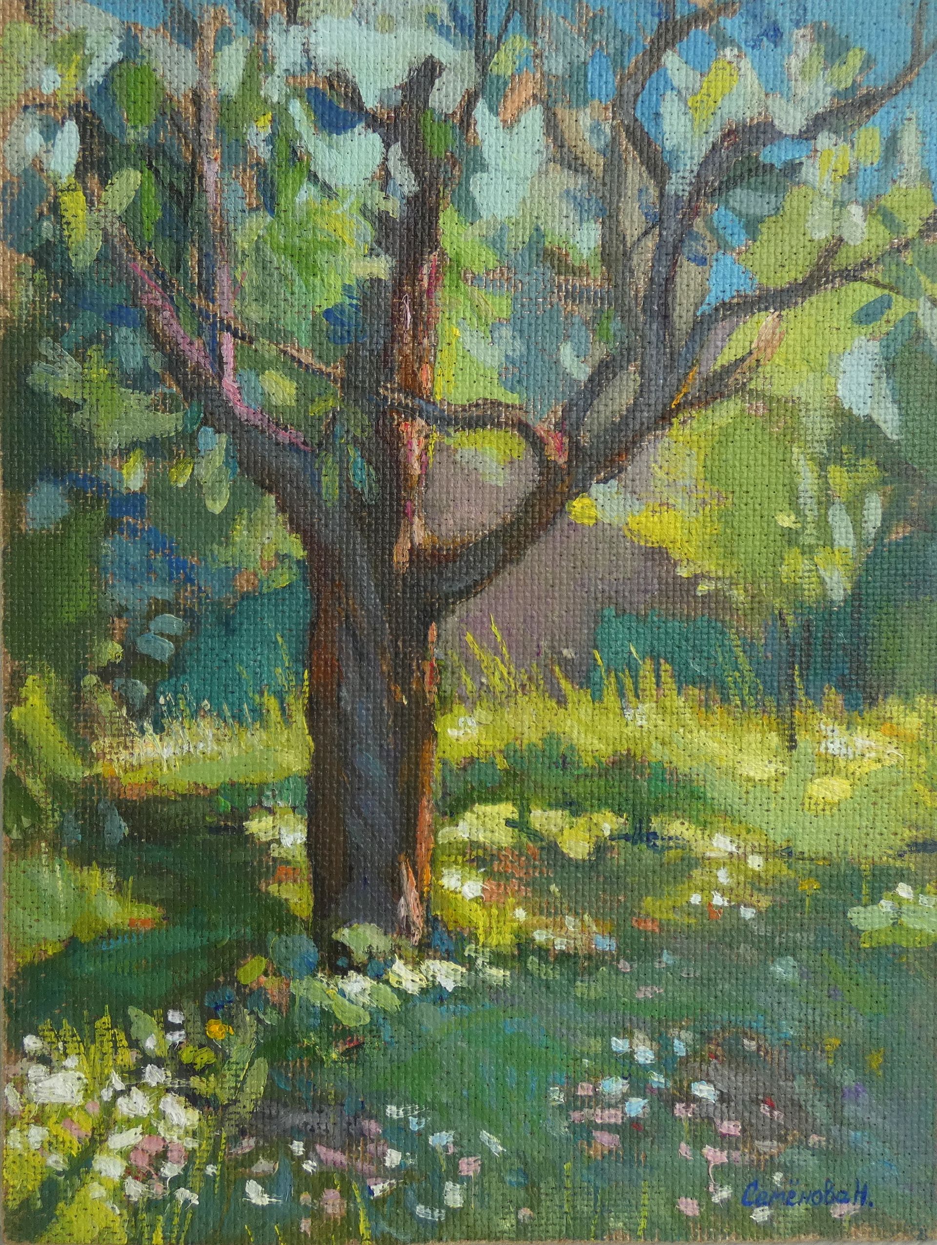 Наталья Семёнова (Картина, живопись - 
                  21 x 28 см) Дерево в тени