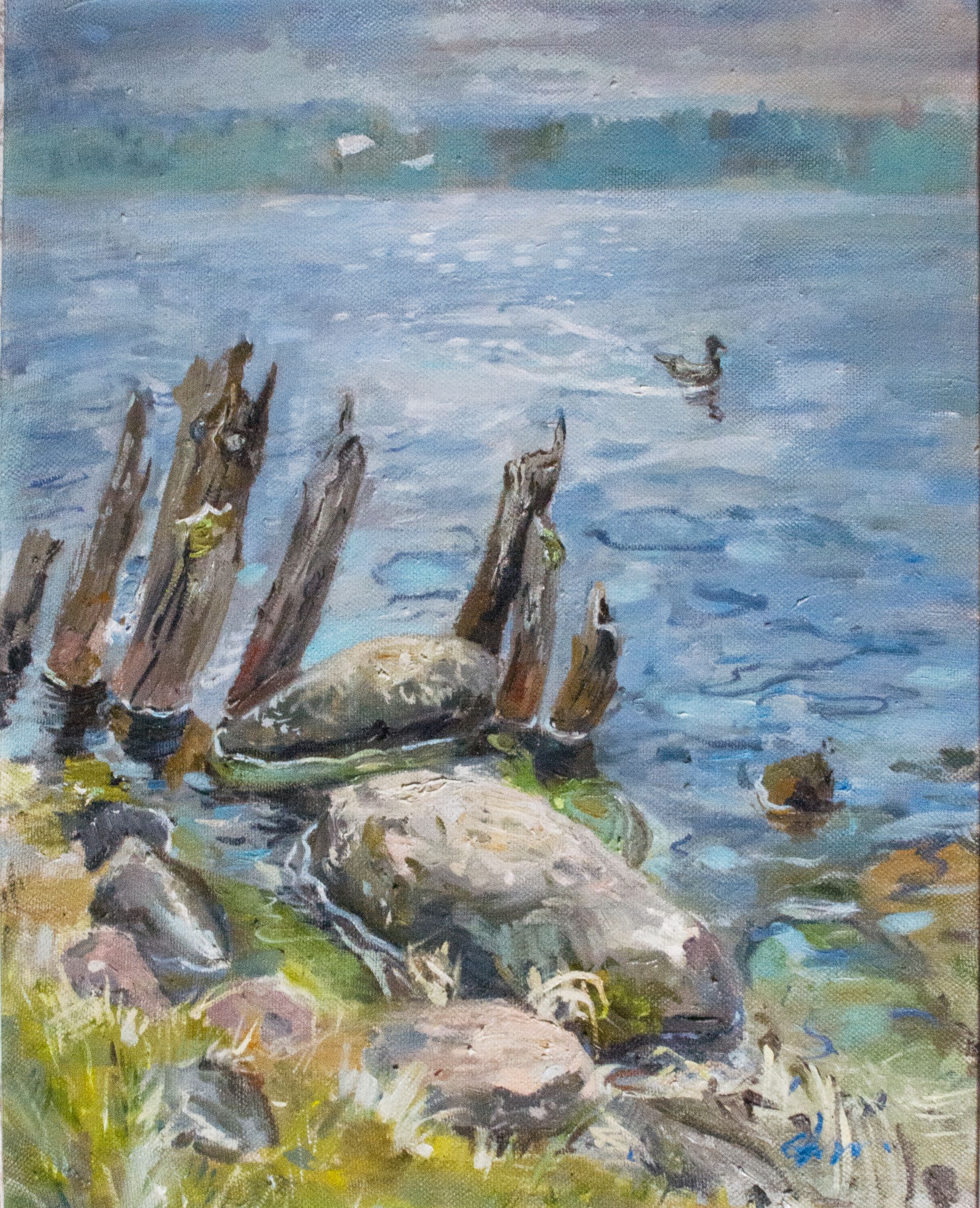 Галина Третьякова (Картина, живопись - 
                  40 x 50 см) Сиверское озеро