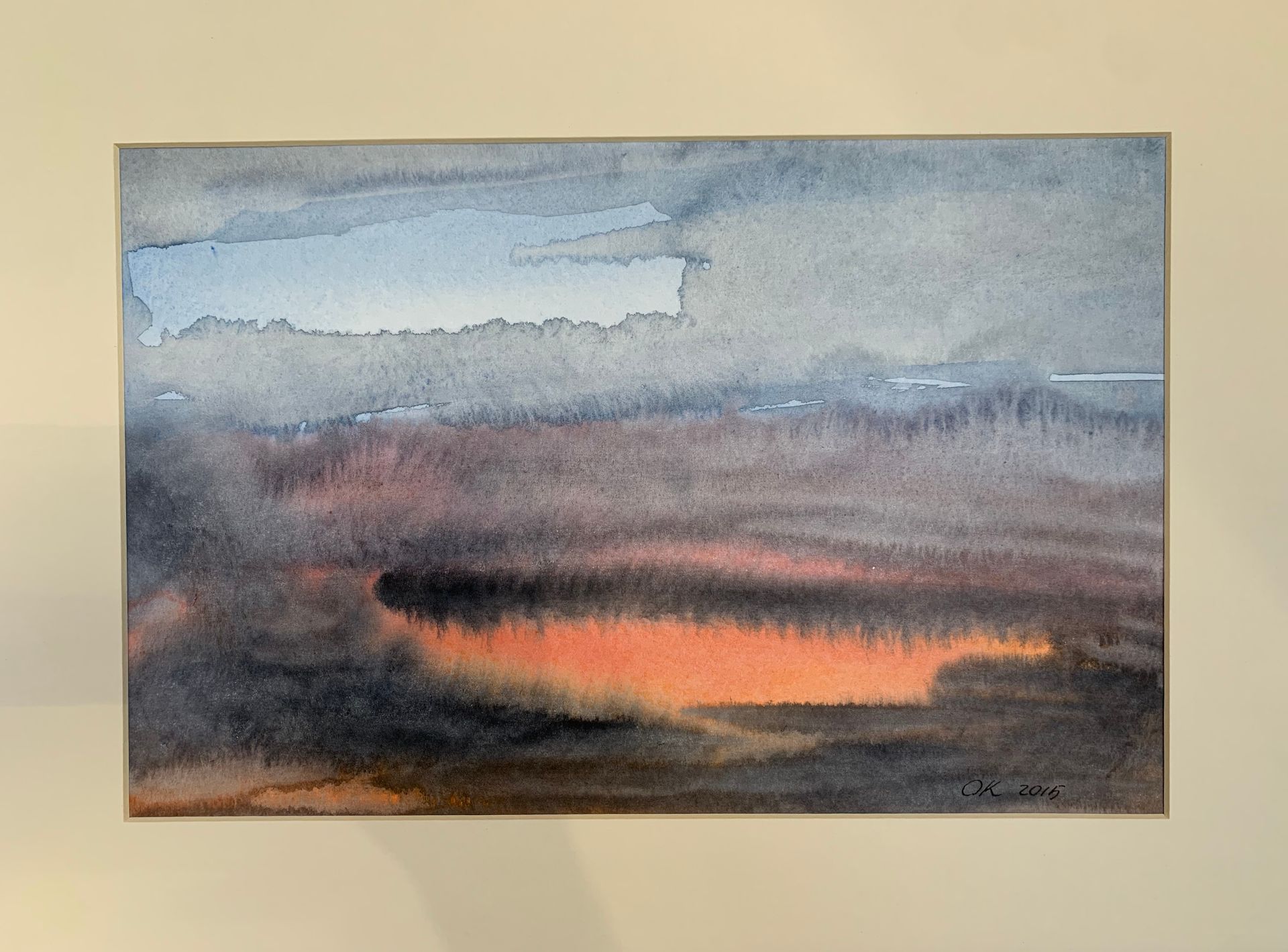 Ольга Кожевникова (Авторская графика - 
                  30 x 20 см) Sunset in the Florida