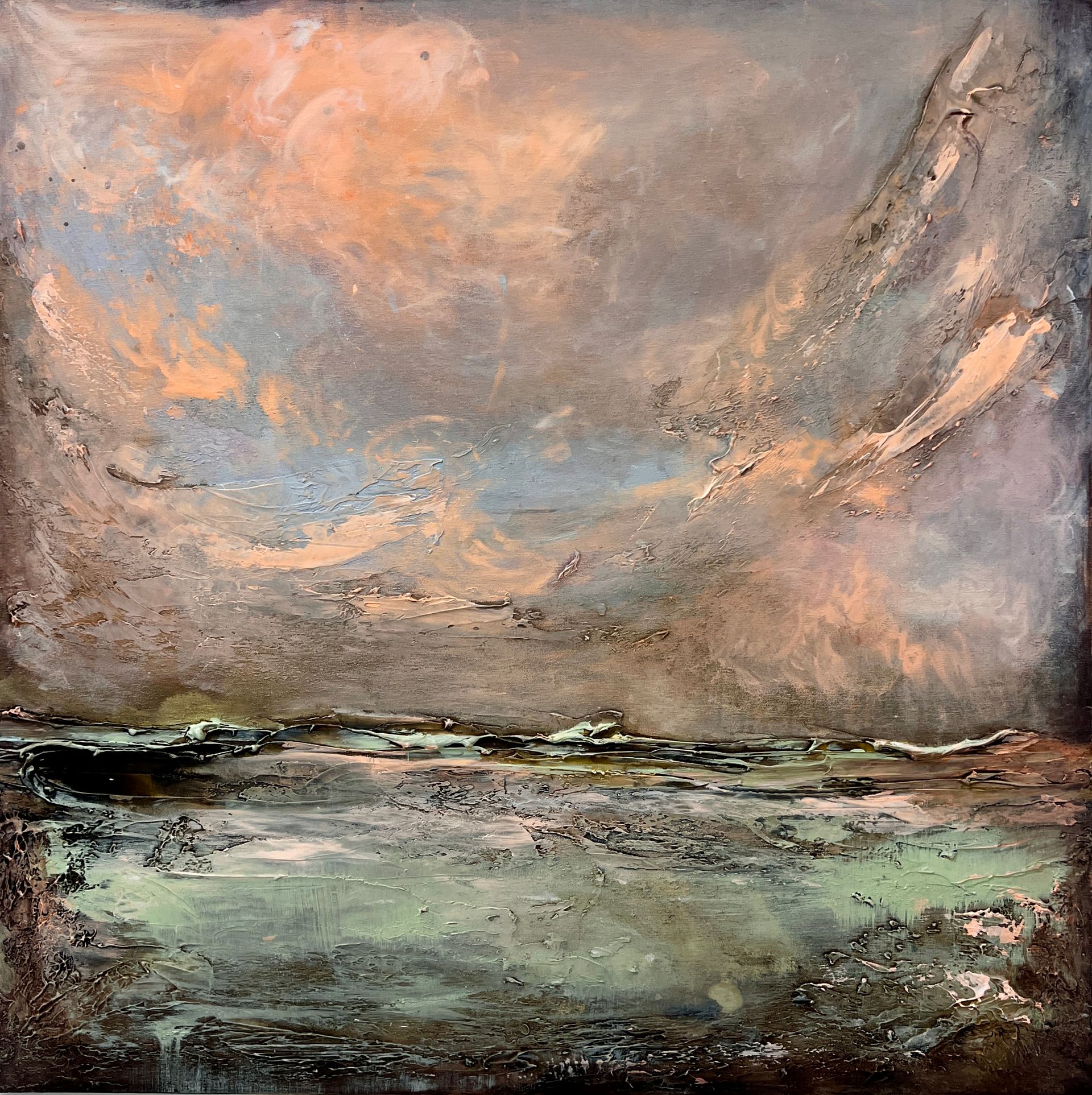 Екатерина Звездина (Картина, живопись - 
                  100 x 100 см) Пробуждение