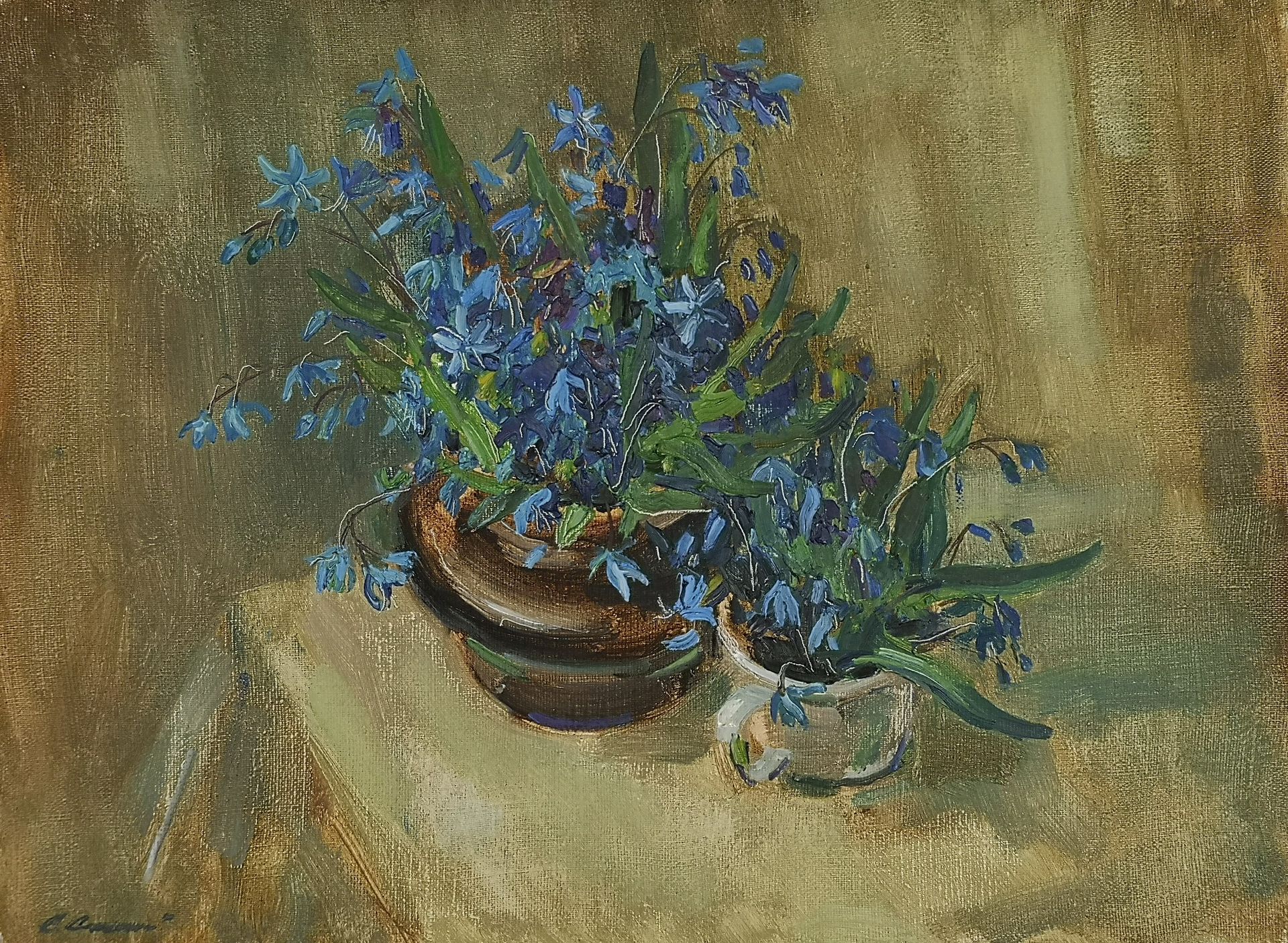Елена Санина (Картина, живопись - 
                  40 x 30 см) Весенние цветы