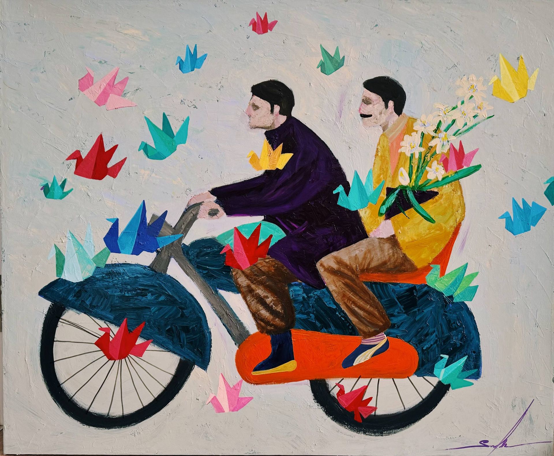 Сардор Эркинов (Картина, живопись - 
                  120 x 100 см) Братья