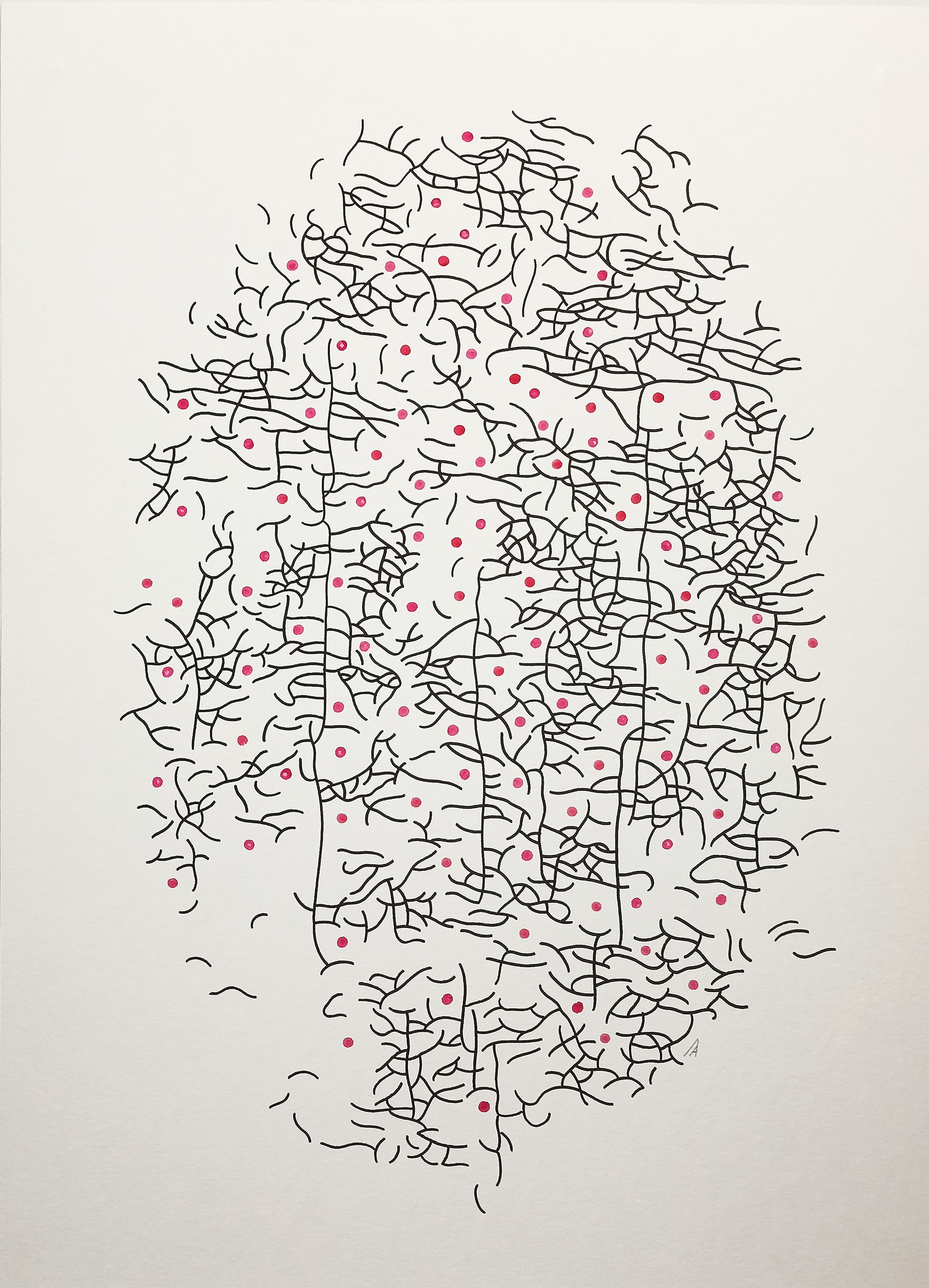 Анастасия Левина (Авторская графика - 
                  50 x 70 см) Без названия