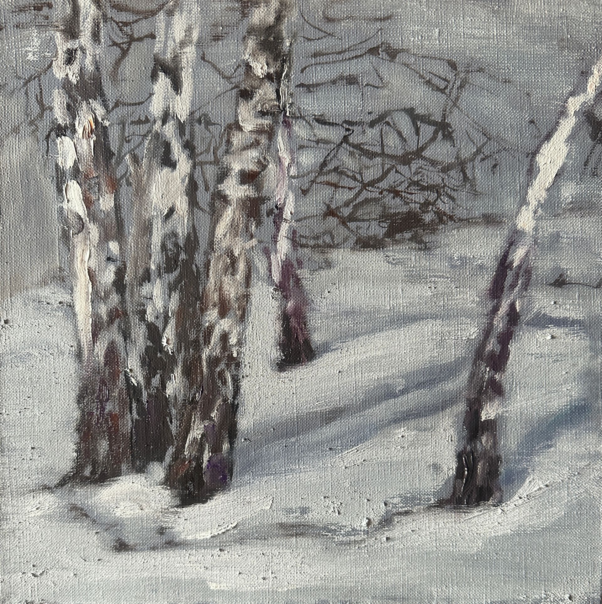 Надежда Богомолова (Картина, живопись - 
                  30 x 30 см) Берёзы