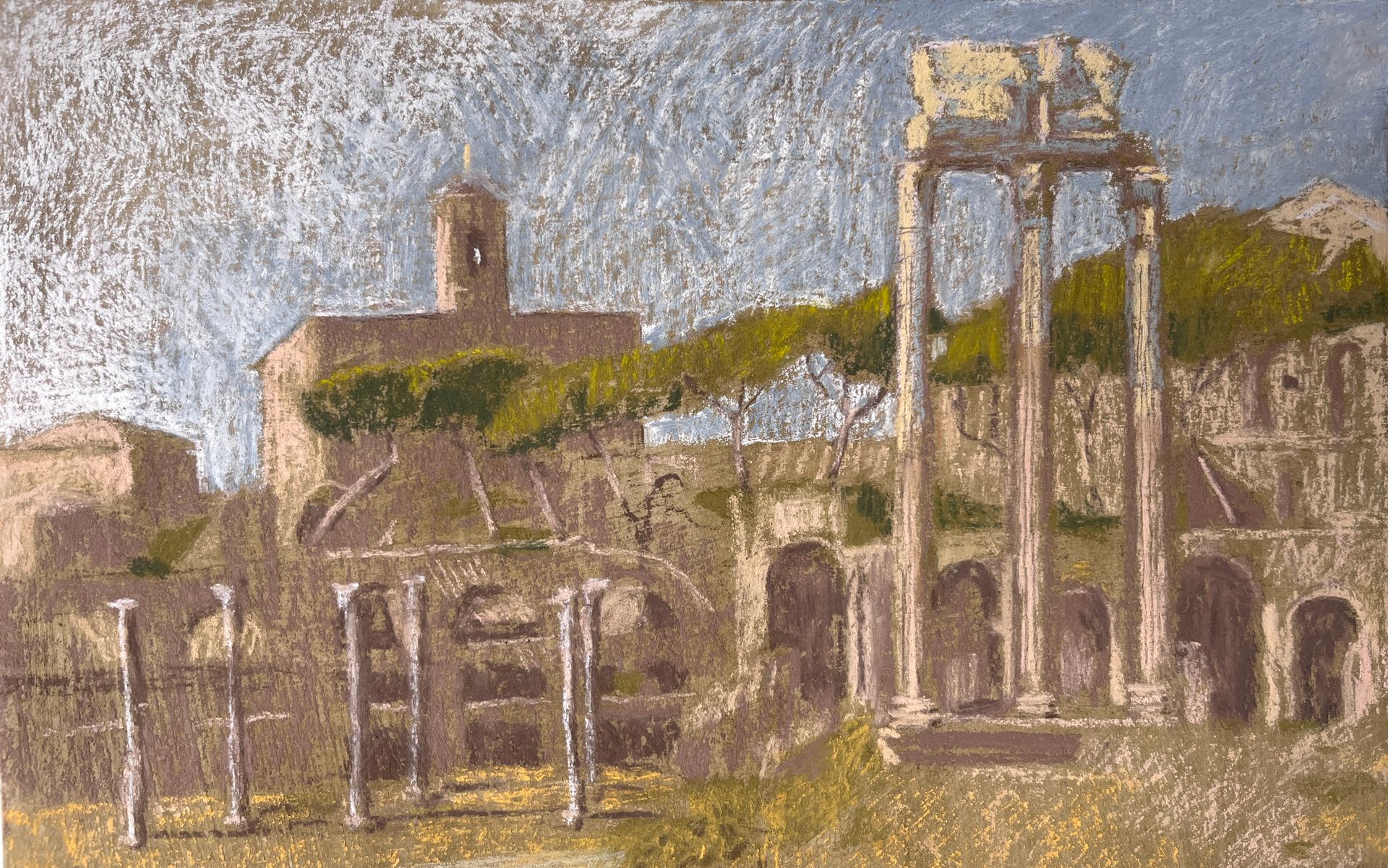 Люсинэ Туманян (Авторская графика - 
                  30 x 19 см) Римский форум