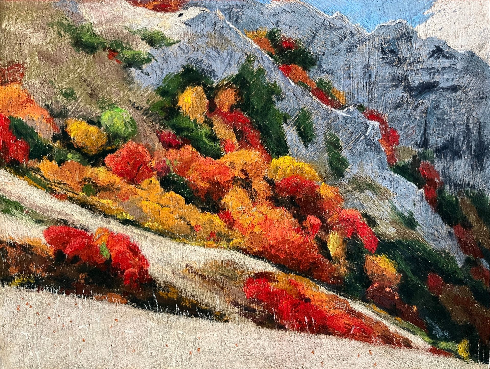 Люсинэ Туманян (Авторская графика - 
                  30 x 22.6 см) Осень в горах