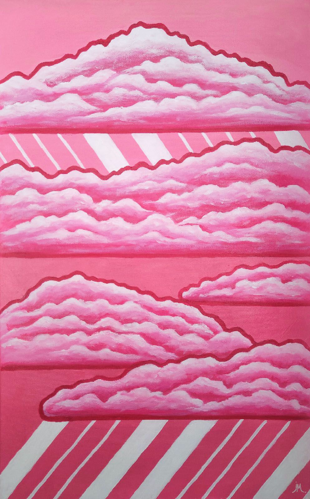 Юлия Мананникова (Картина, живопись - 
                  50 x 80 см) Pink Rainy