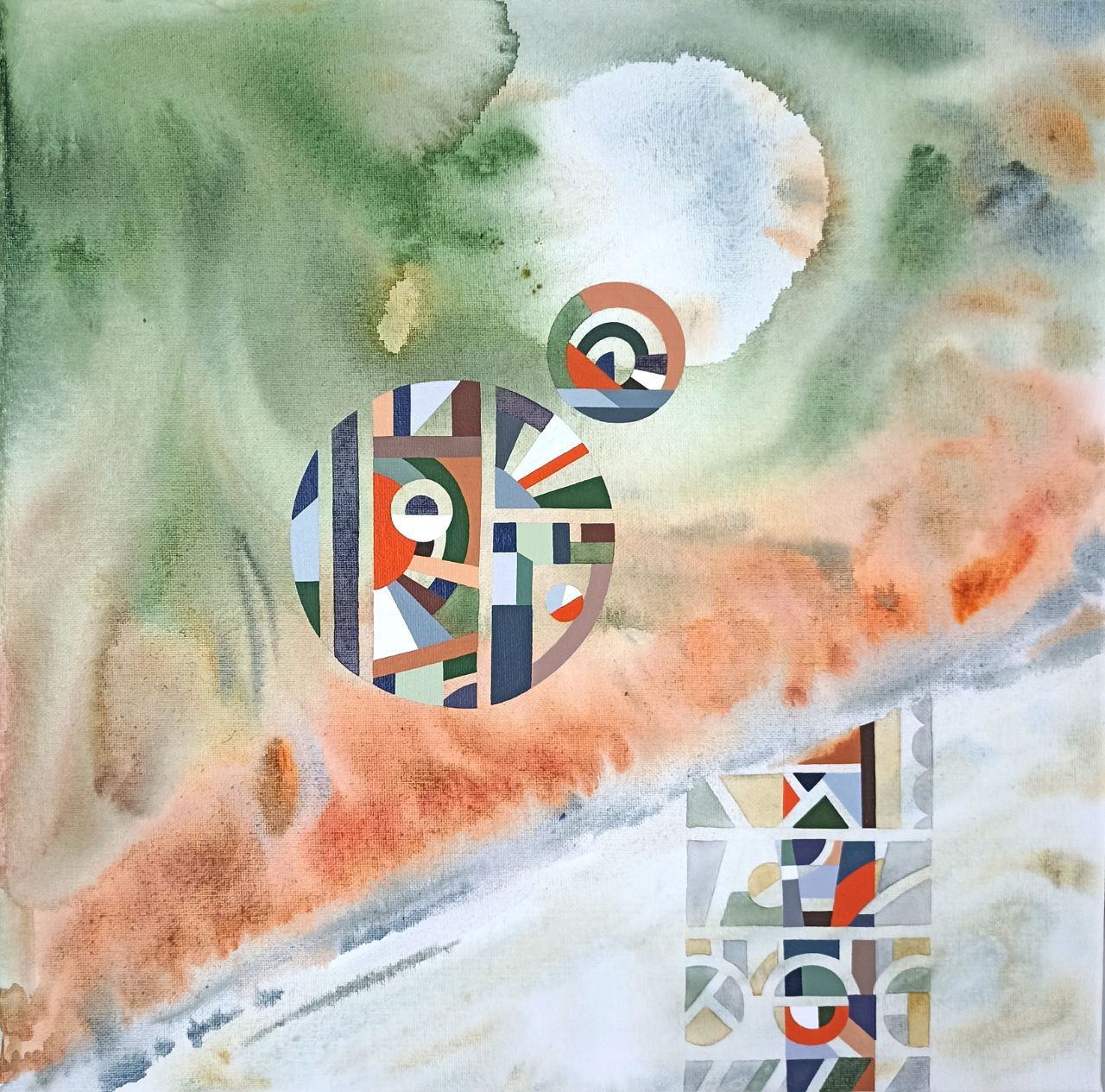 Валентина Ферманчук (Картина, живопись - 
                  40 x 40 см) Меньше атома