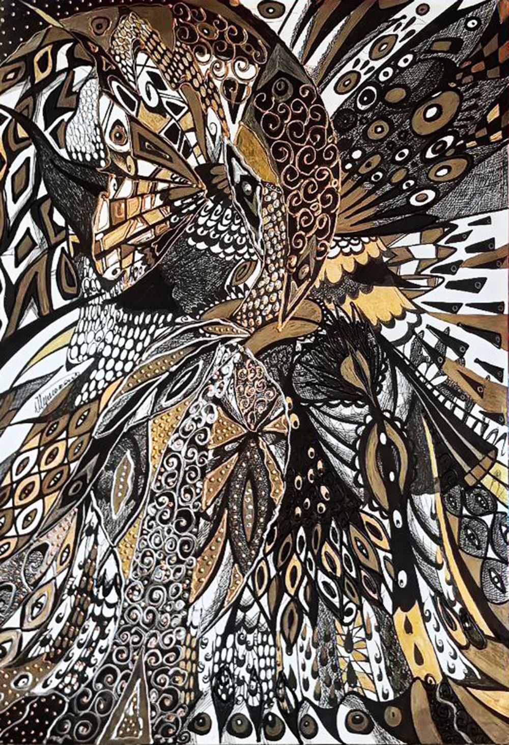 Ирина Шумская (Авторская графика - 
                  50 x 70 см) Звездопад