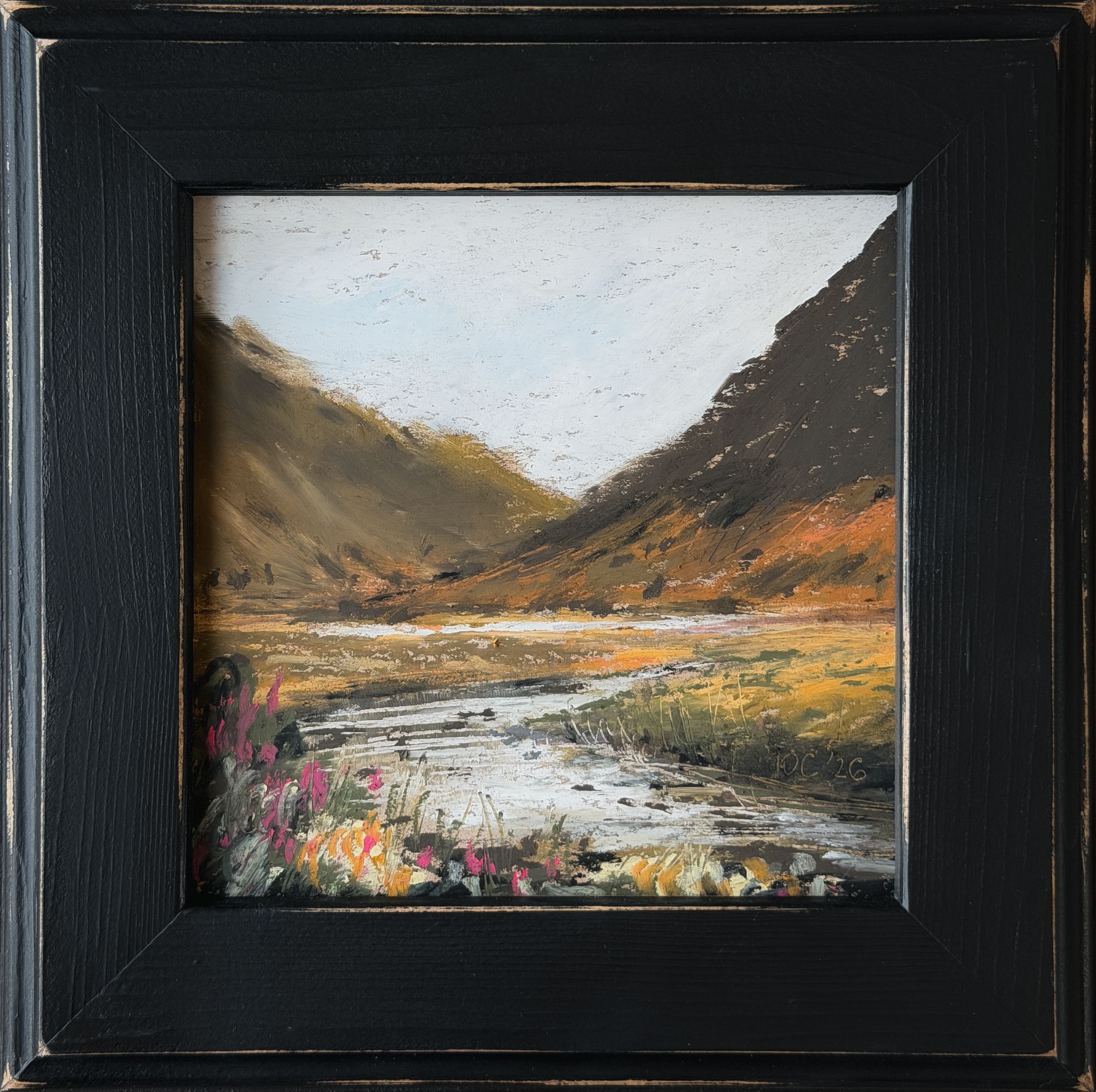 Светлана Юматова (Картина, живопись - 
                  22 x 22 см) Горные цветущие поля