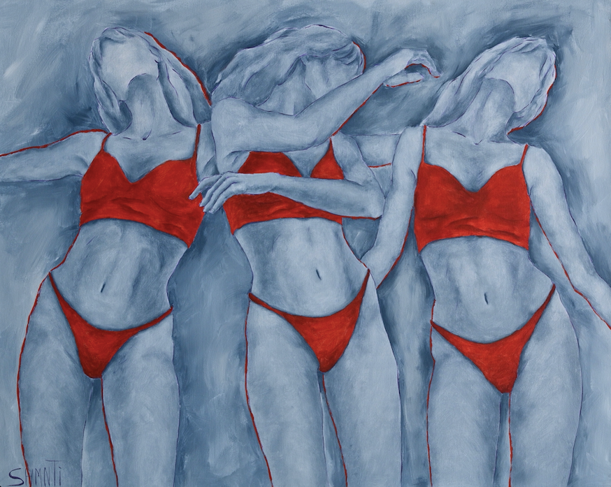 Shomina Ti (Картина, живопись - 
                  100 x 80 см) Синии из серии "Танец"