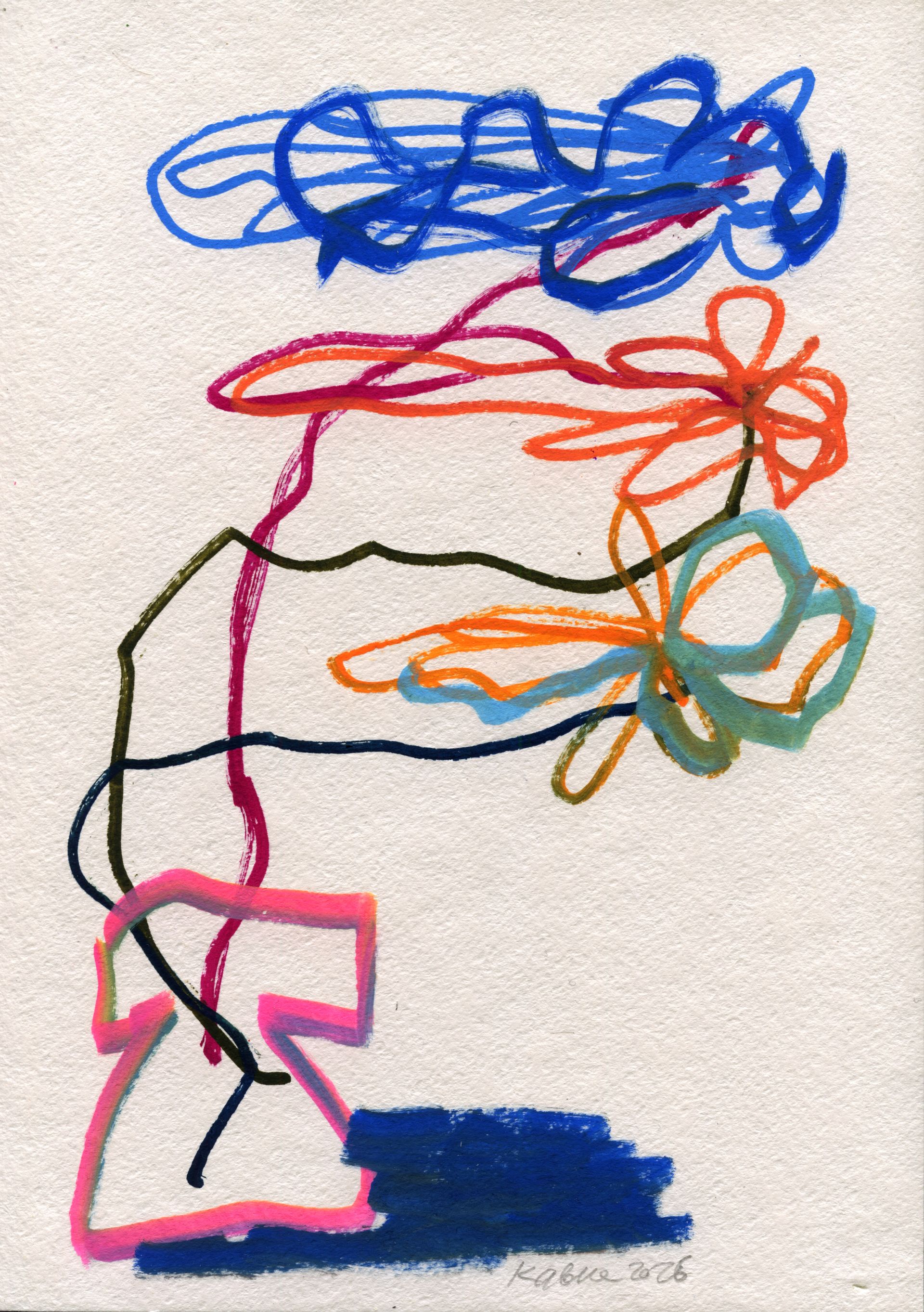 Дмитрий Кавка (Авторская графика - 
                  21 x 30 см) Цветочный натюрморт