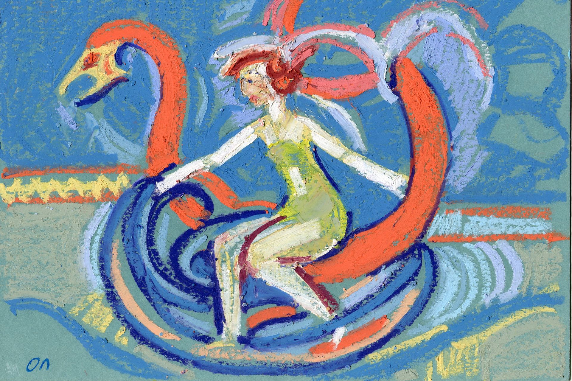 Олеся Лишаева (Авторская графика - 
                  29 x 21 см) Богиня водяной змеи