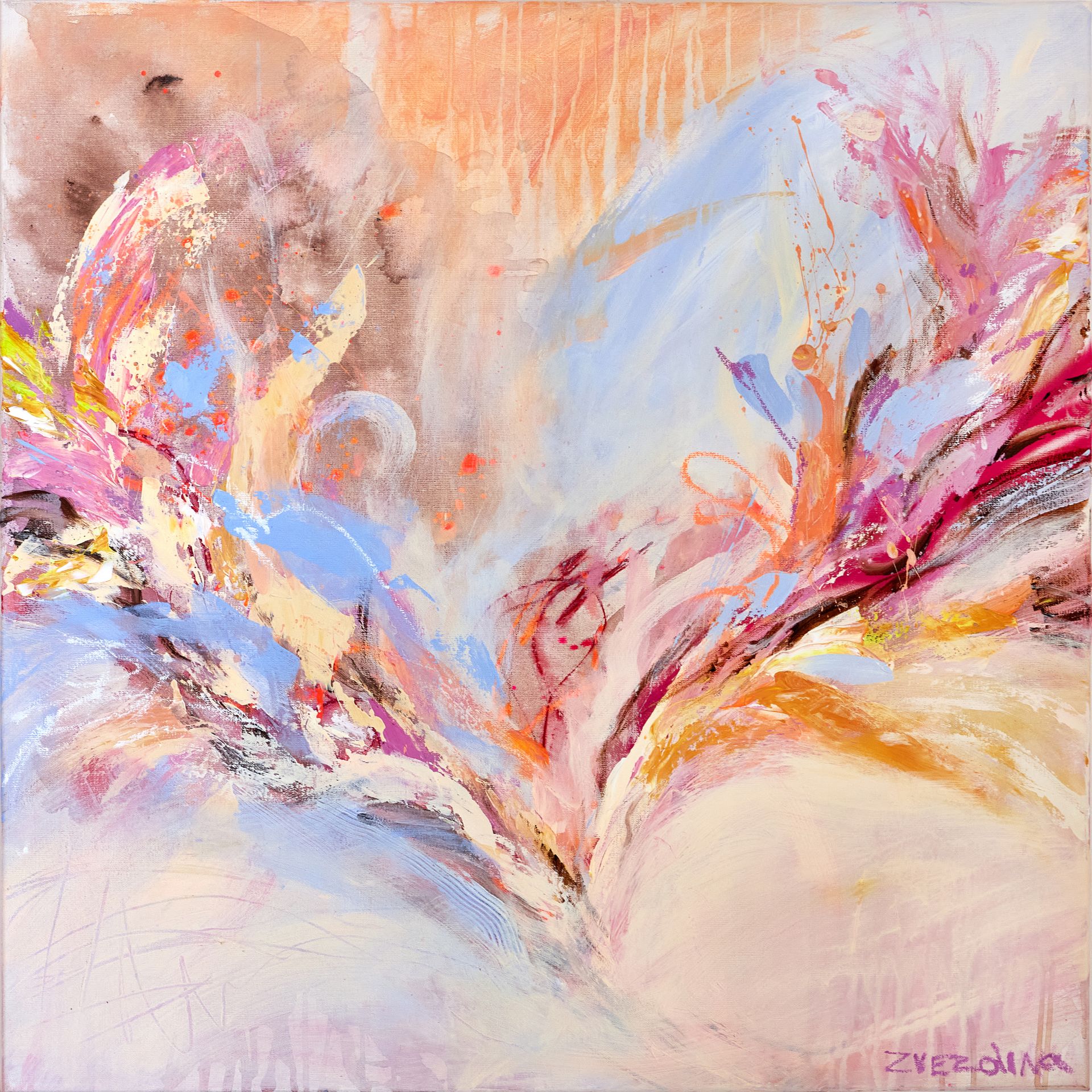 Екатерина Звездина (Картина, живопись - 
                  80 x 80 см) Колибри