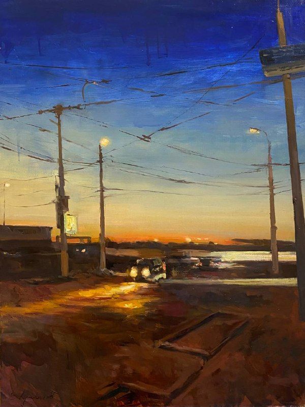 Вячеслав Кривцов (Картина, живопись - 
                  60 x 80 см) Вечер