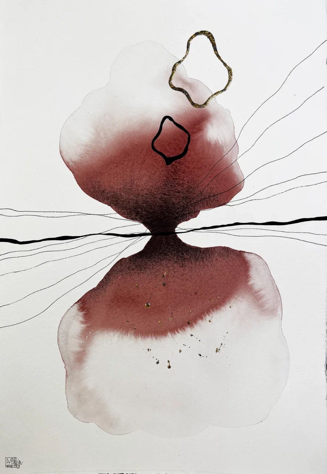 Мари Агаркова (Авторская графика - 
                  38 x 57 см) Время №1