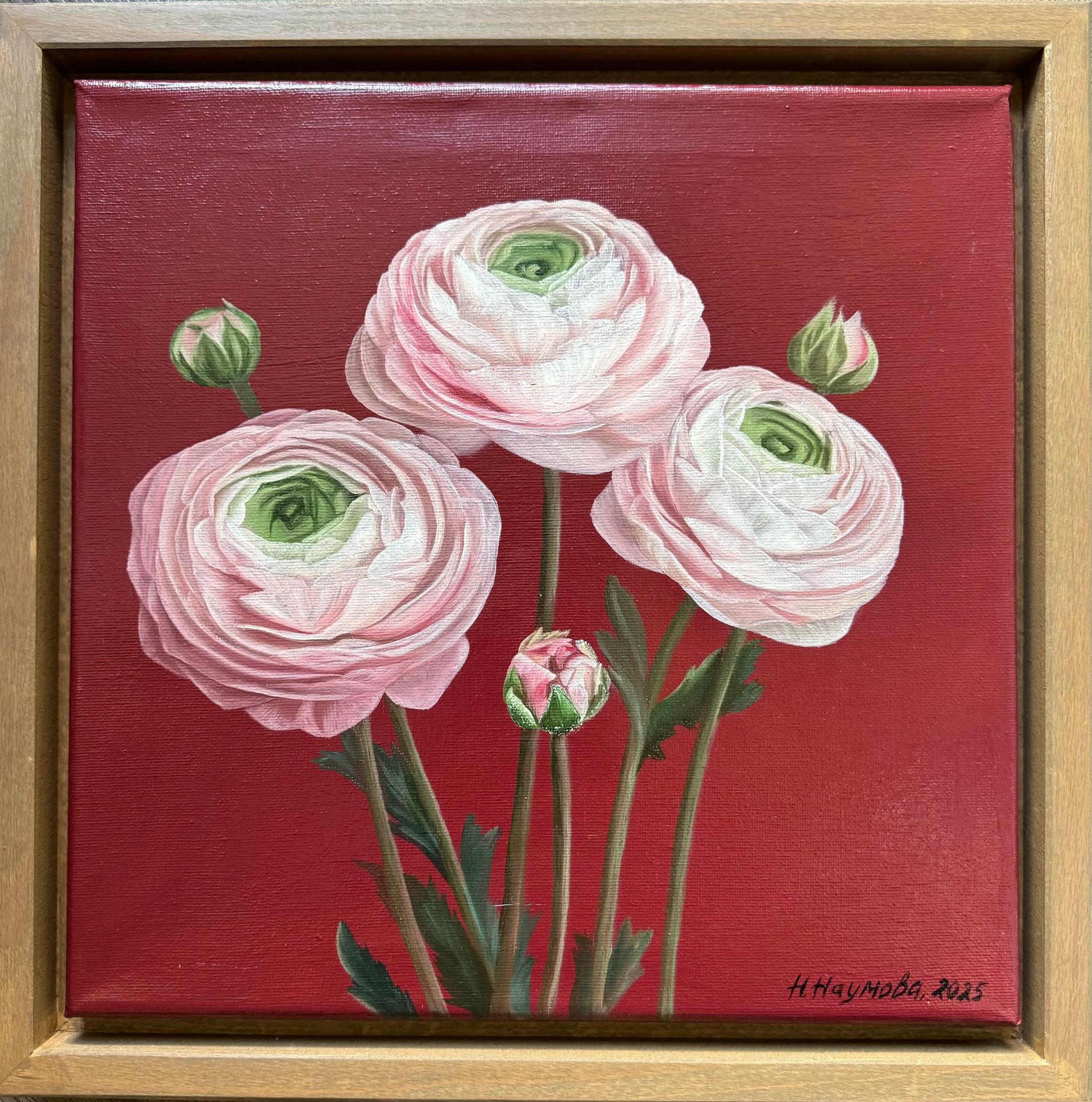 Наталья Наумова (Картина, живопись - 
                  35 x 35 см) Ранункулюсы