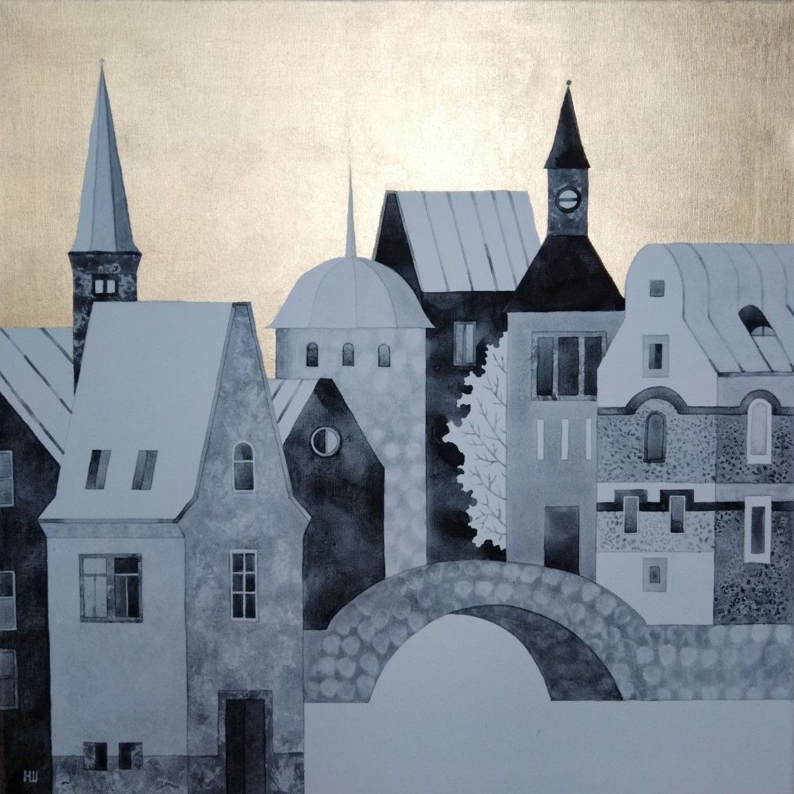 Наталья Шушпанова (Картина, живопись - 
                  60 x 60 см) Каменный город 2