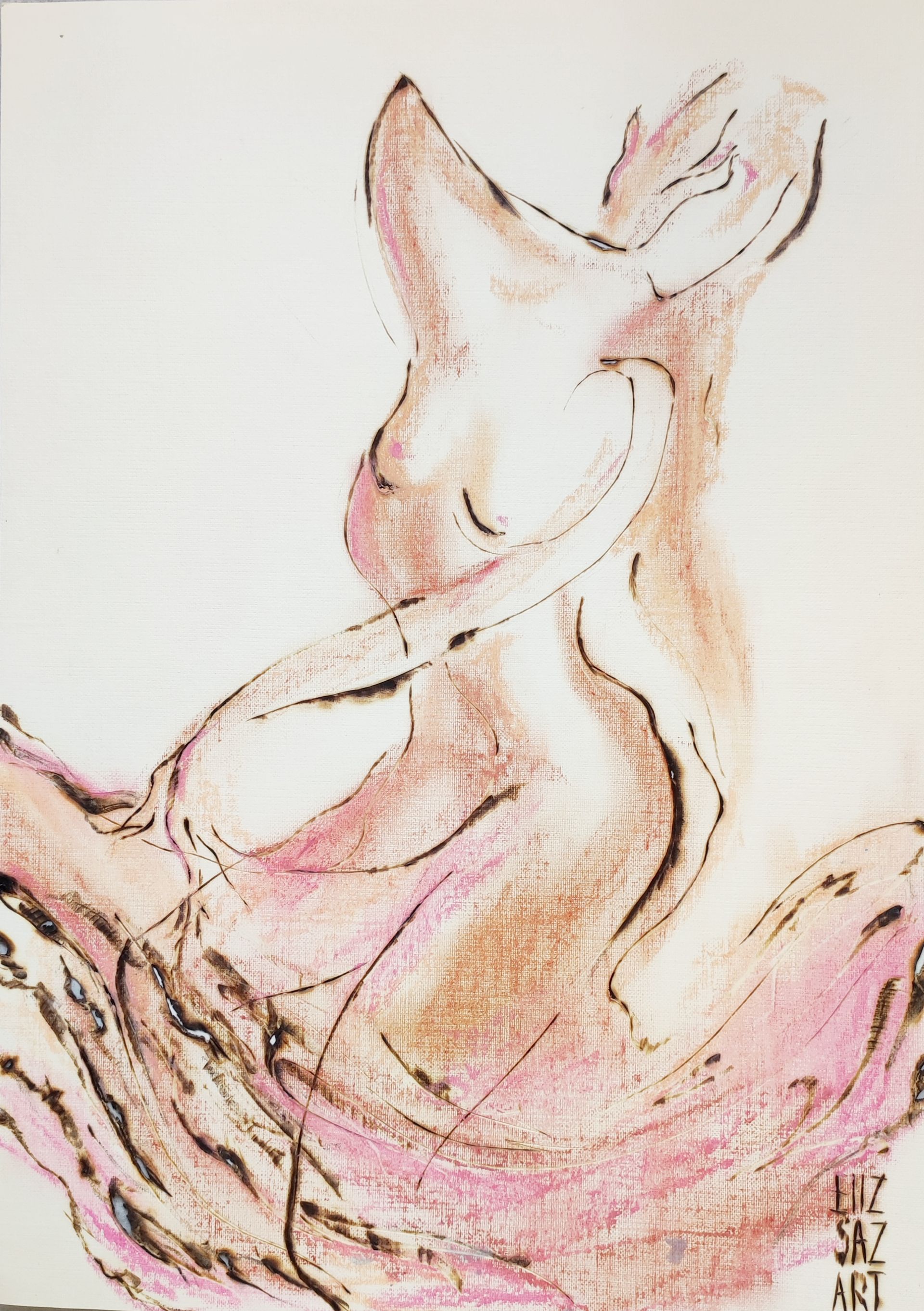 Елизавета Сазонова (Авторская графика - 
                  30 x 40 см) Огниво